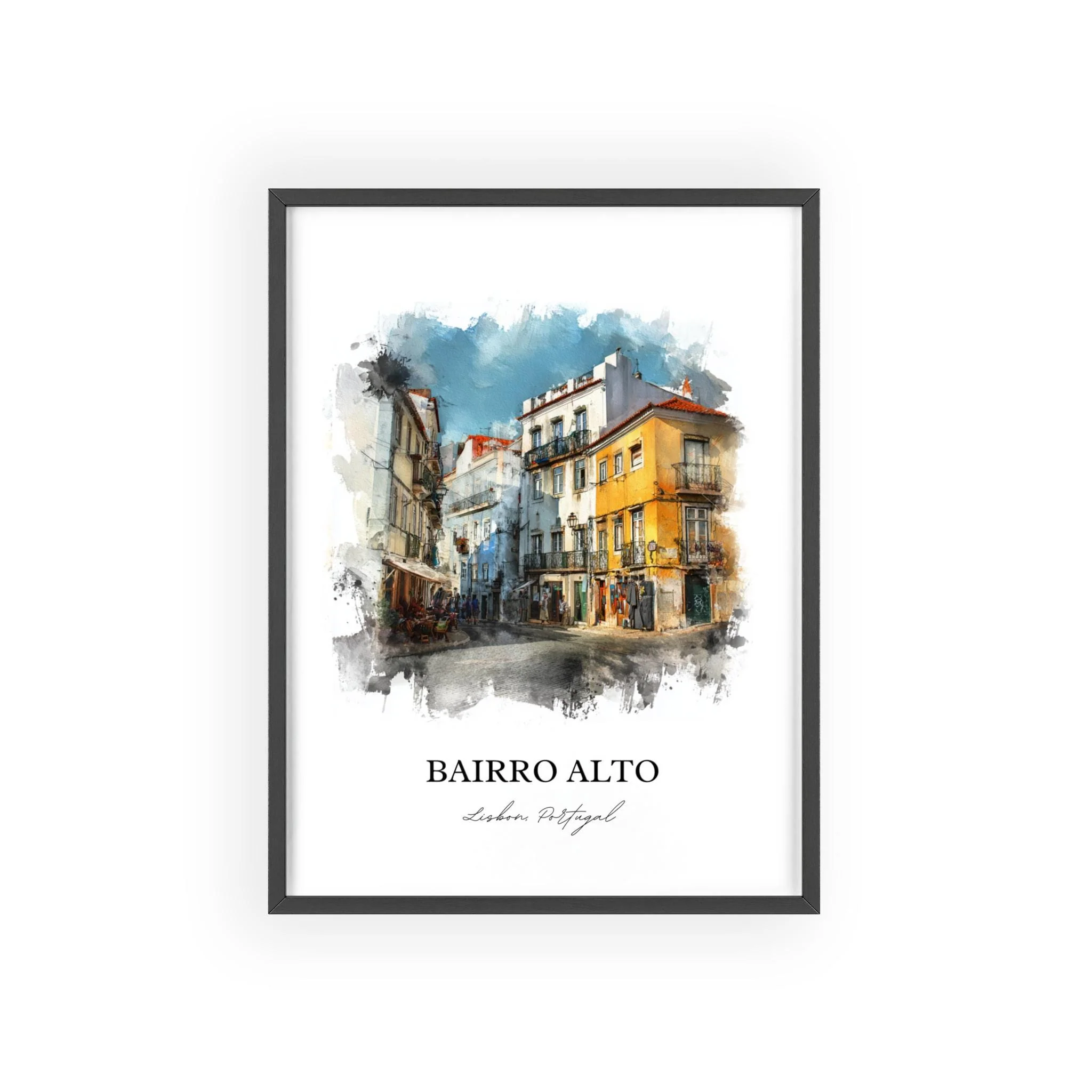 Bairro Alta, Portugal – Watercolor Art Print - Image 9