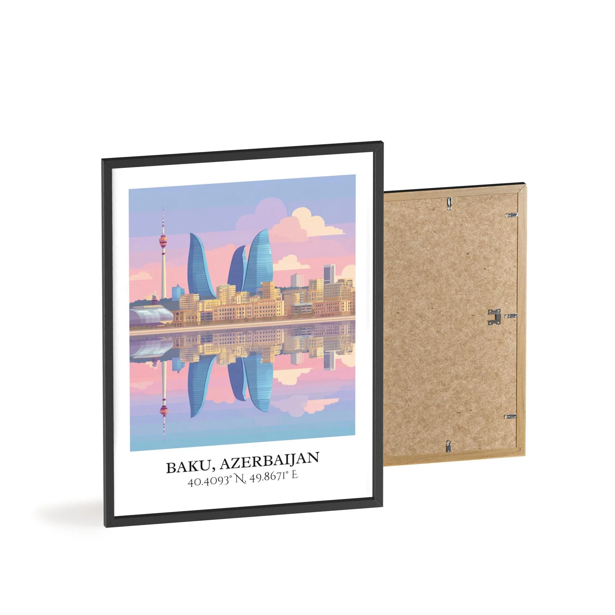Baku, Azerbaijan – Watercolor Art Print - Image 8