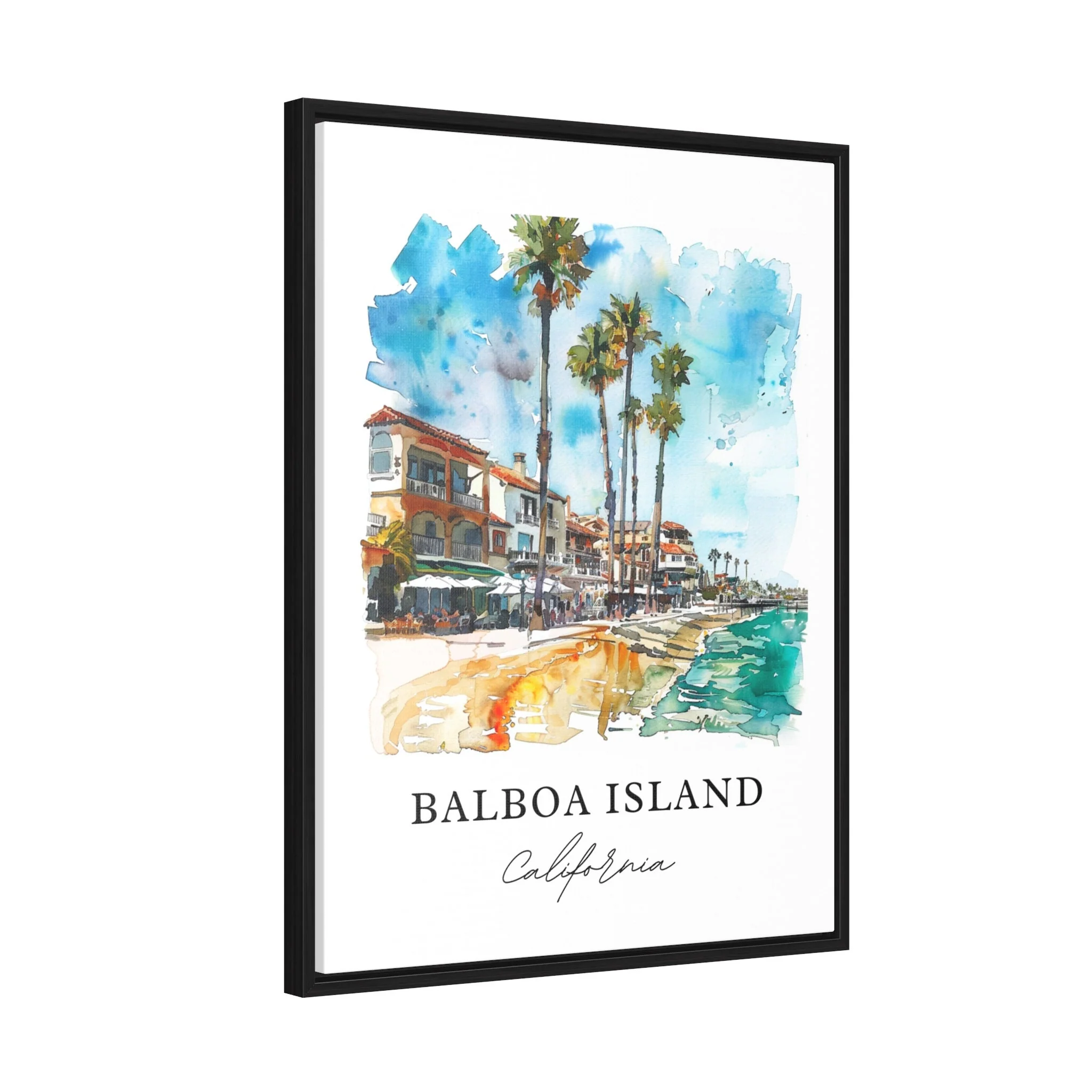 Balboa Island, California – Watercolor Art Print - Image 6