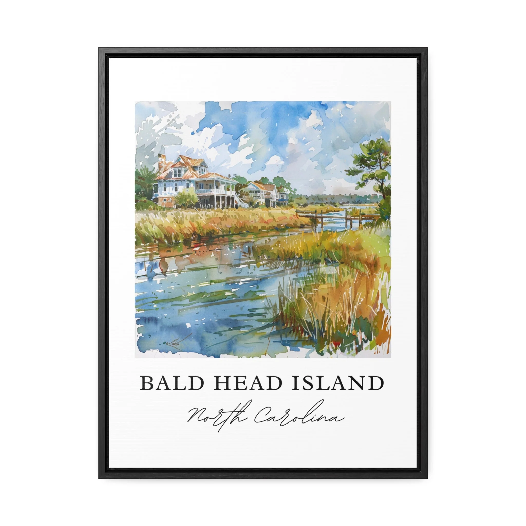 Bald Head Island, North Carolina – Watercolor Art Print - Image 5