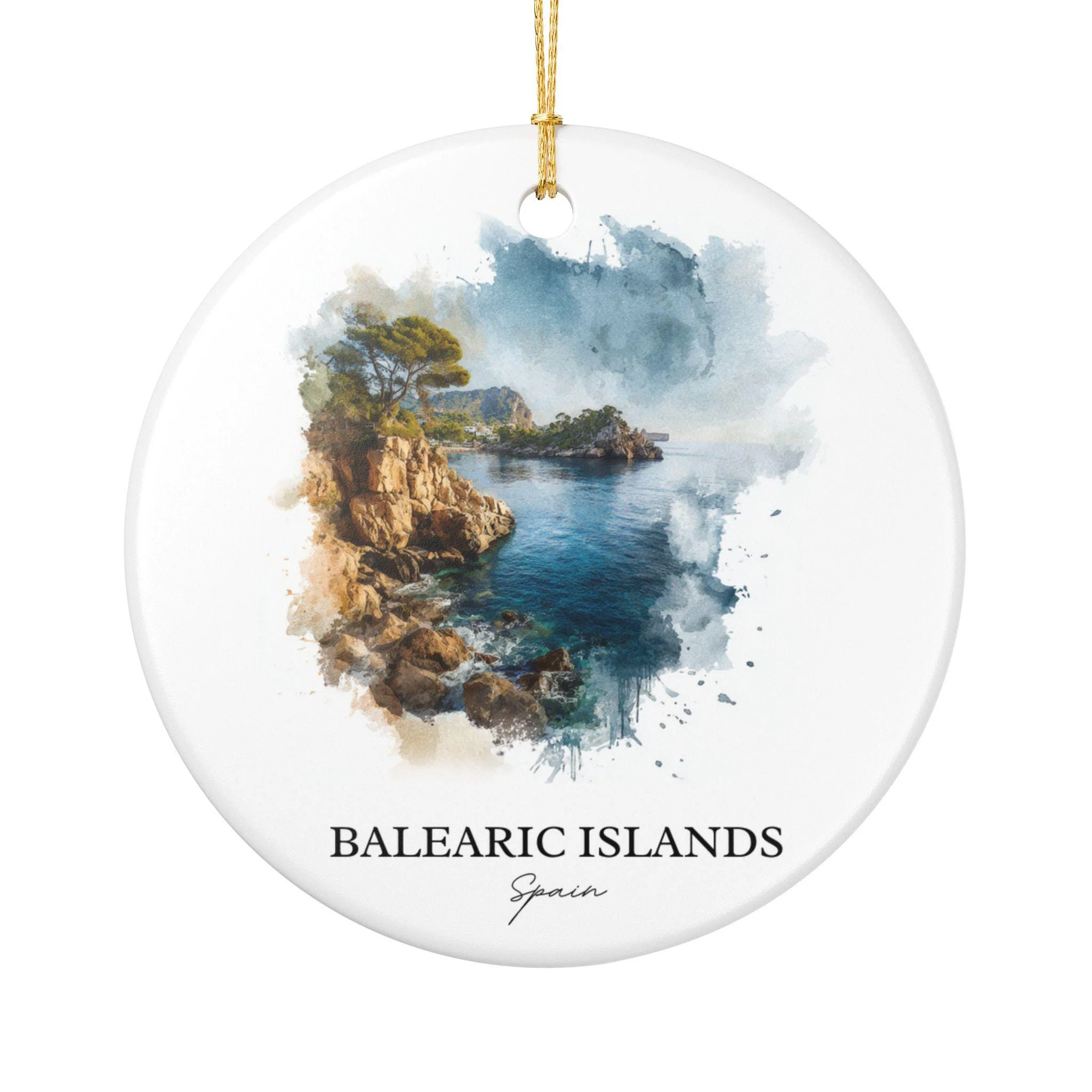 Balearic Islands Ornament: Unique Balearic Spain Souvenir, Balearic Islands Xmas Decor, and Authentic Balearic Gift