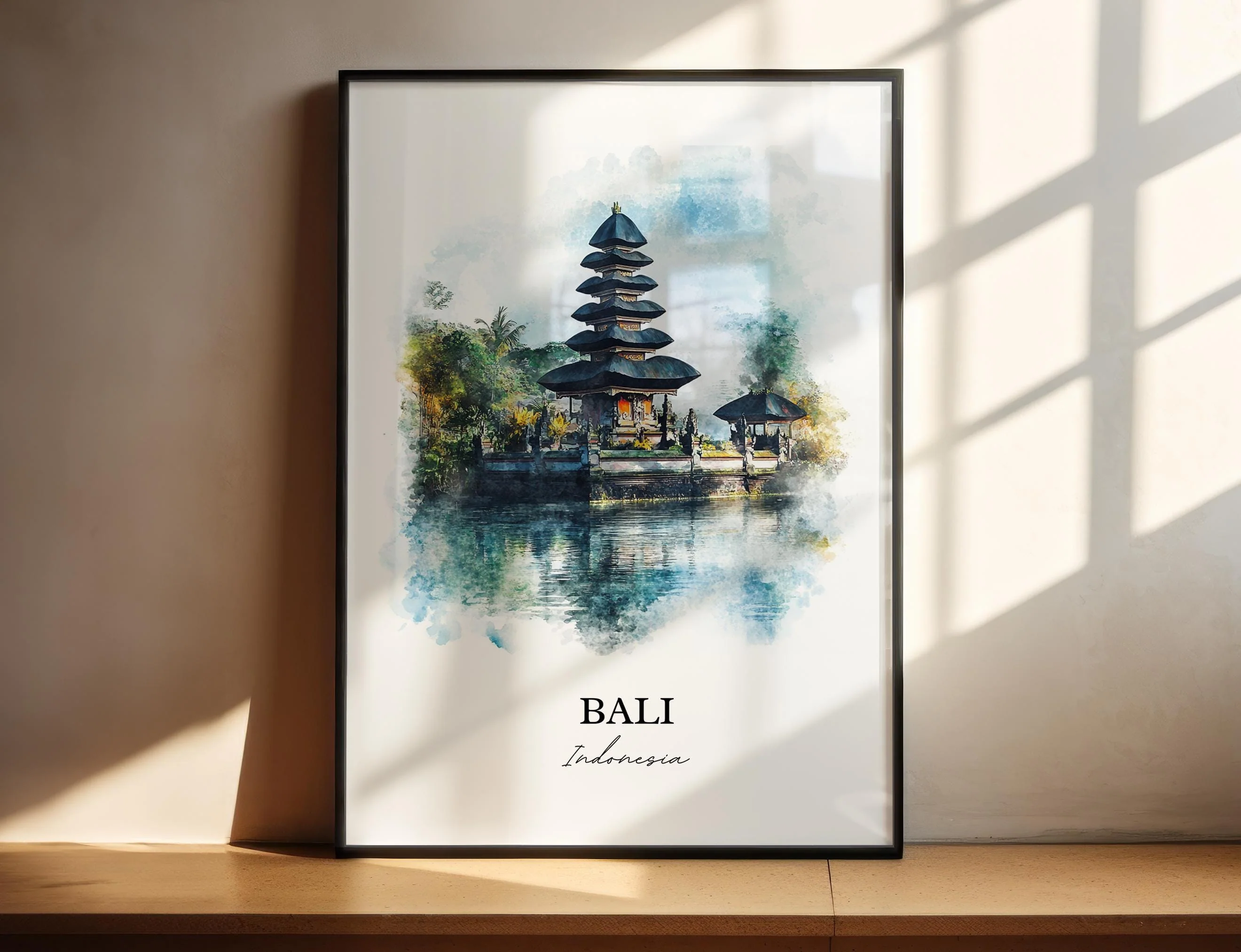 Bali, Indonesia – Watercolor Art Print