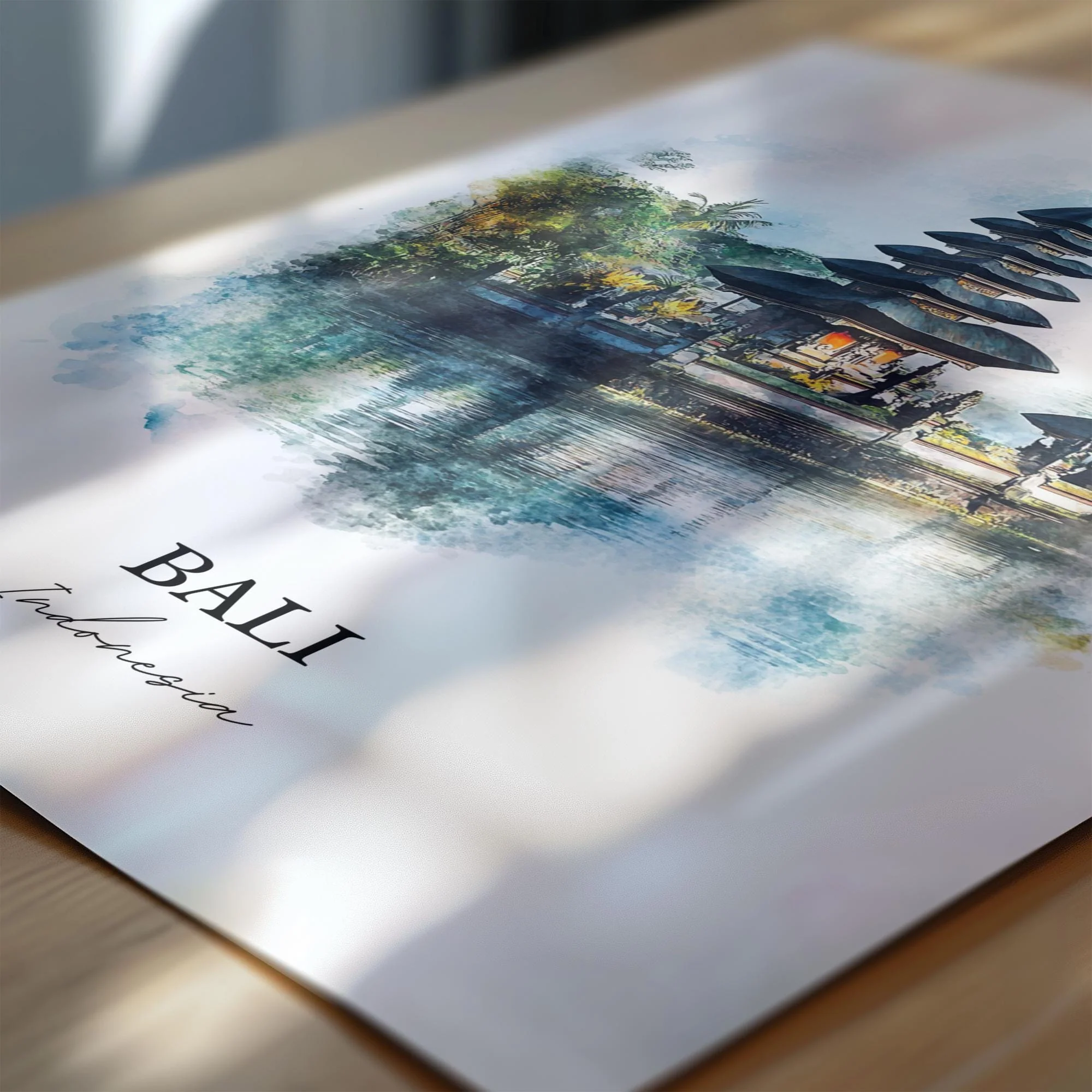 Bali, Indonesia – Watercolor Art Print - Image 2
