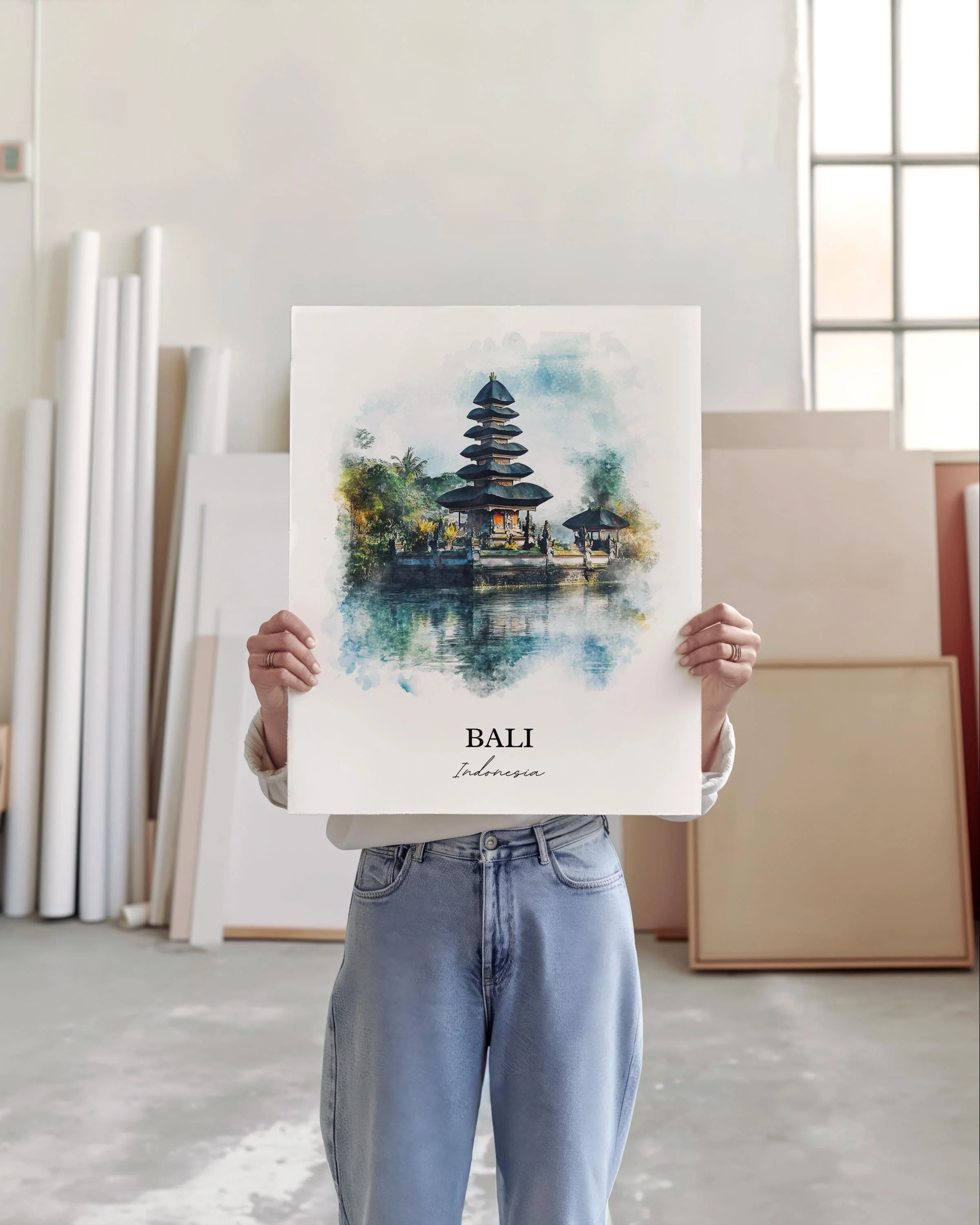 Bali, Indonesia – Watercolor Art Print - Image 3