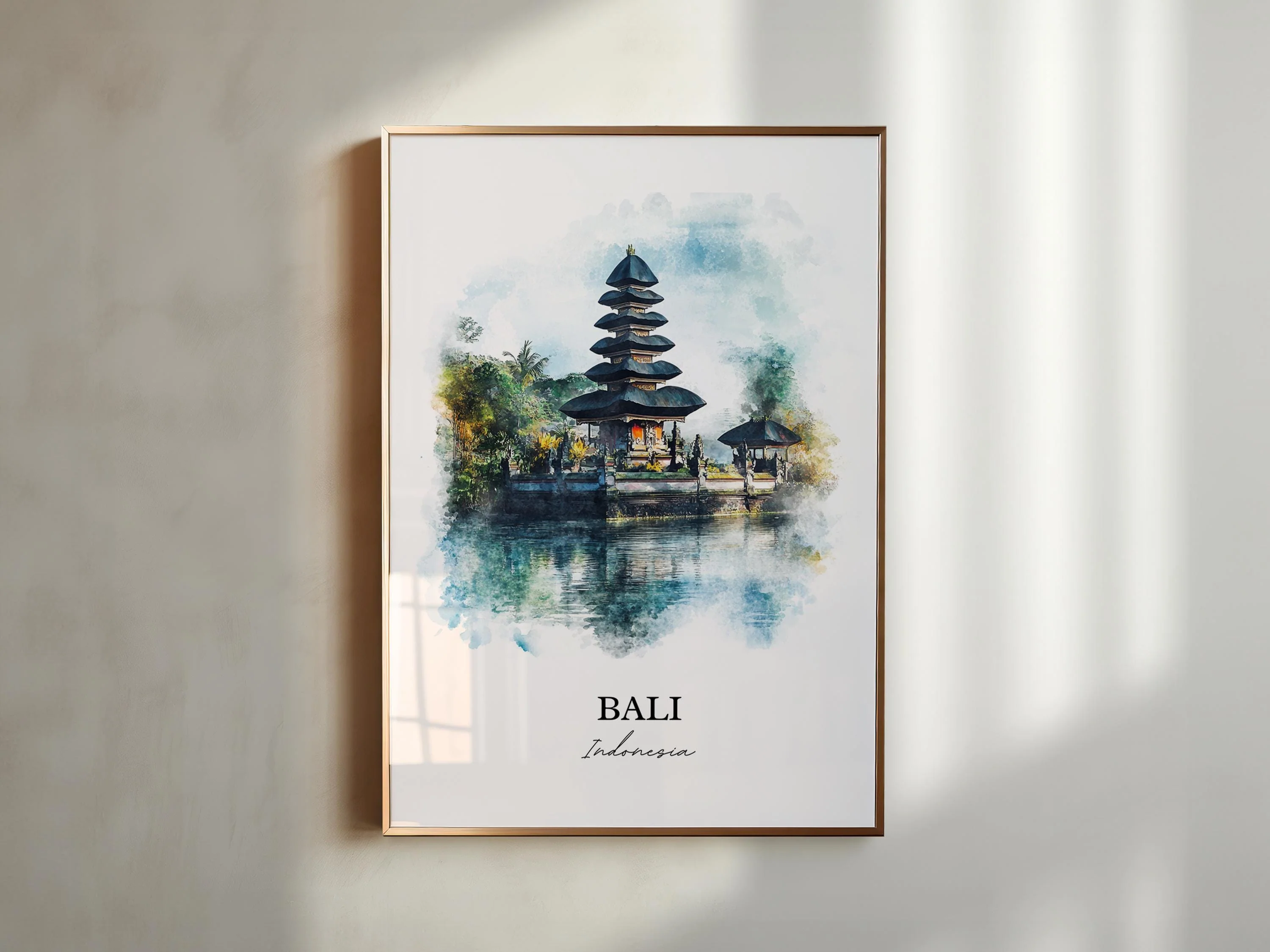 Bali, Indonesia – Watercolor Art Print - Image 4