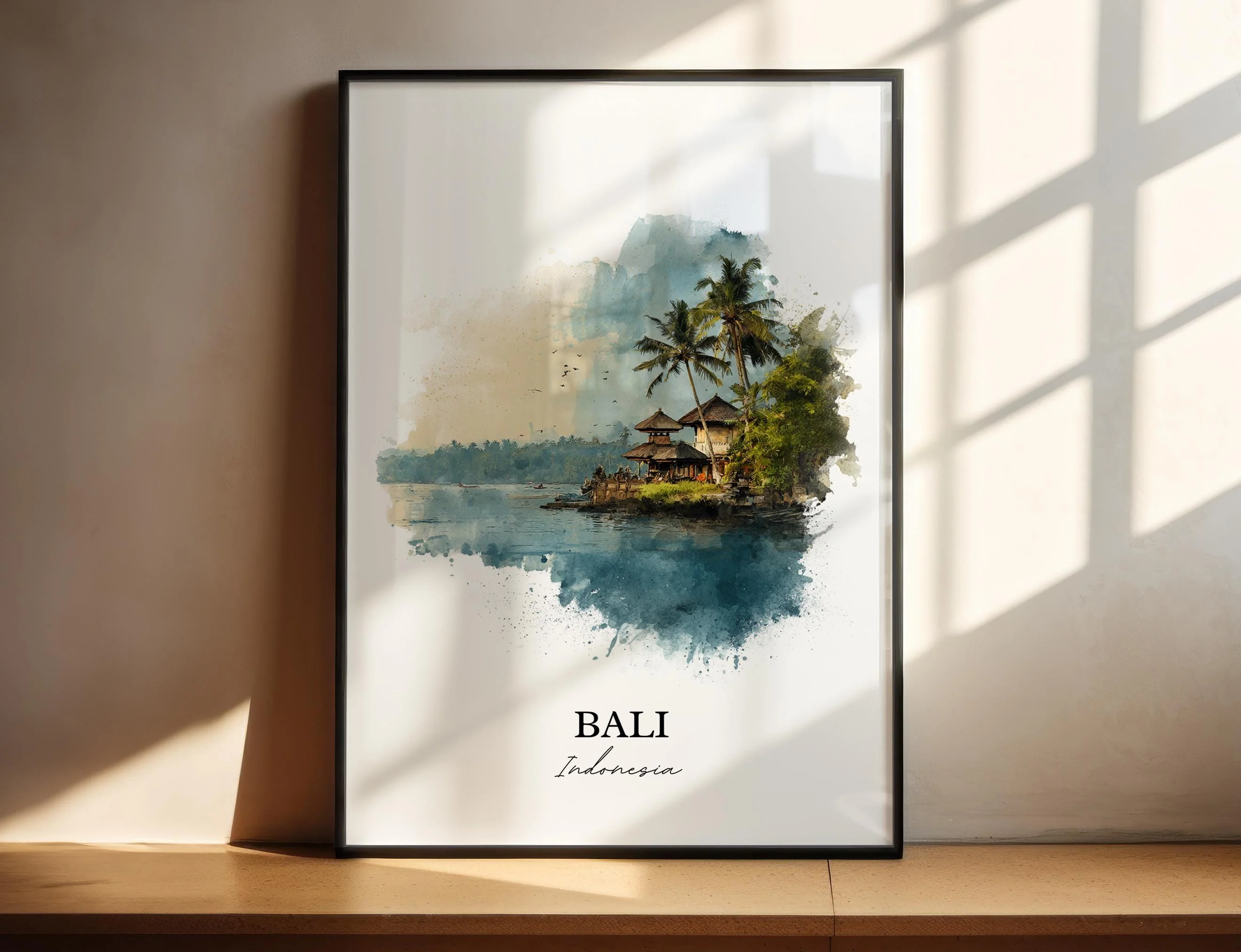 Bali, Indonesia – Watercolor Art Print