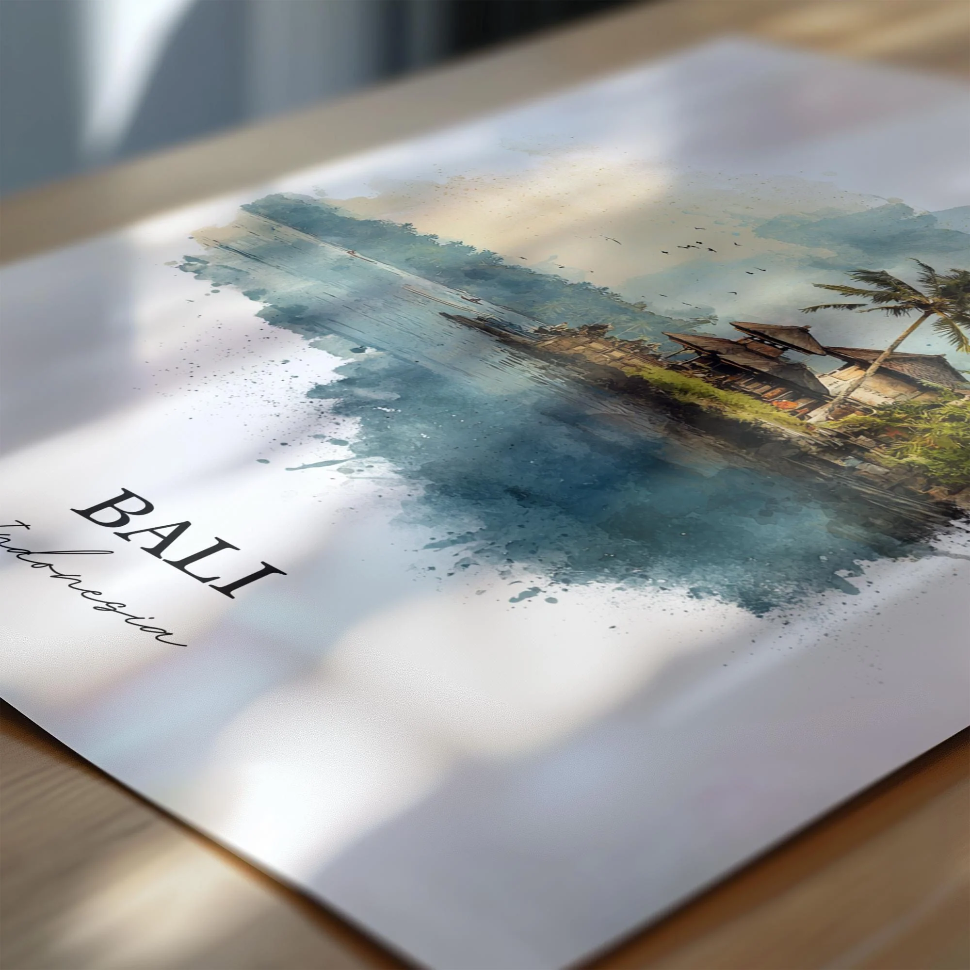 Bali, Indonesia – Watercolor Art Print - Image 2