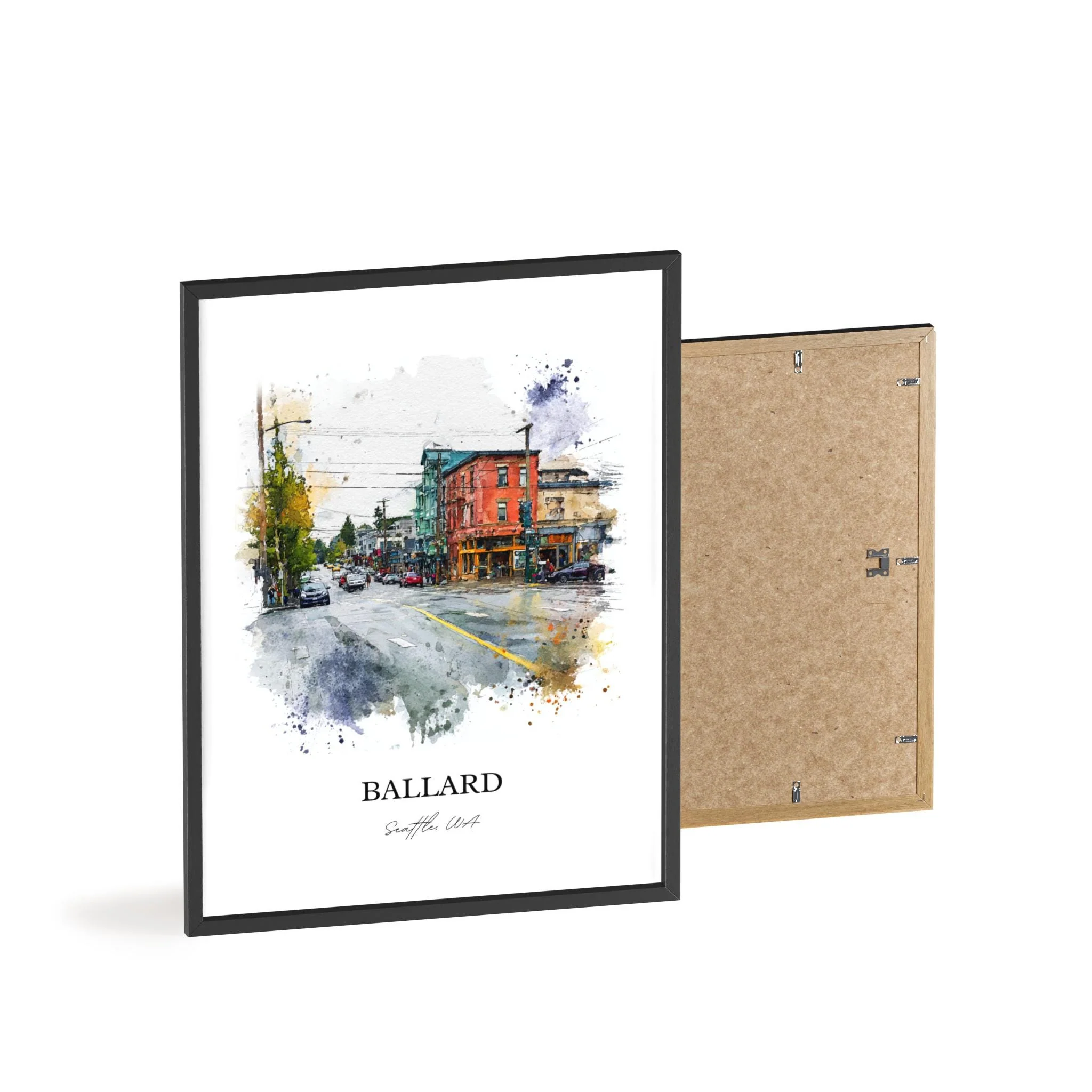 Ballard, Washington – Watercolor Art Print - Image 10