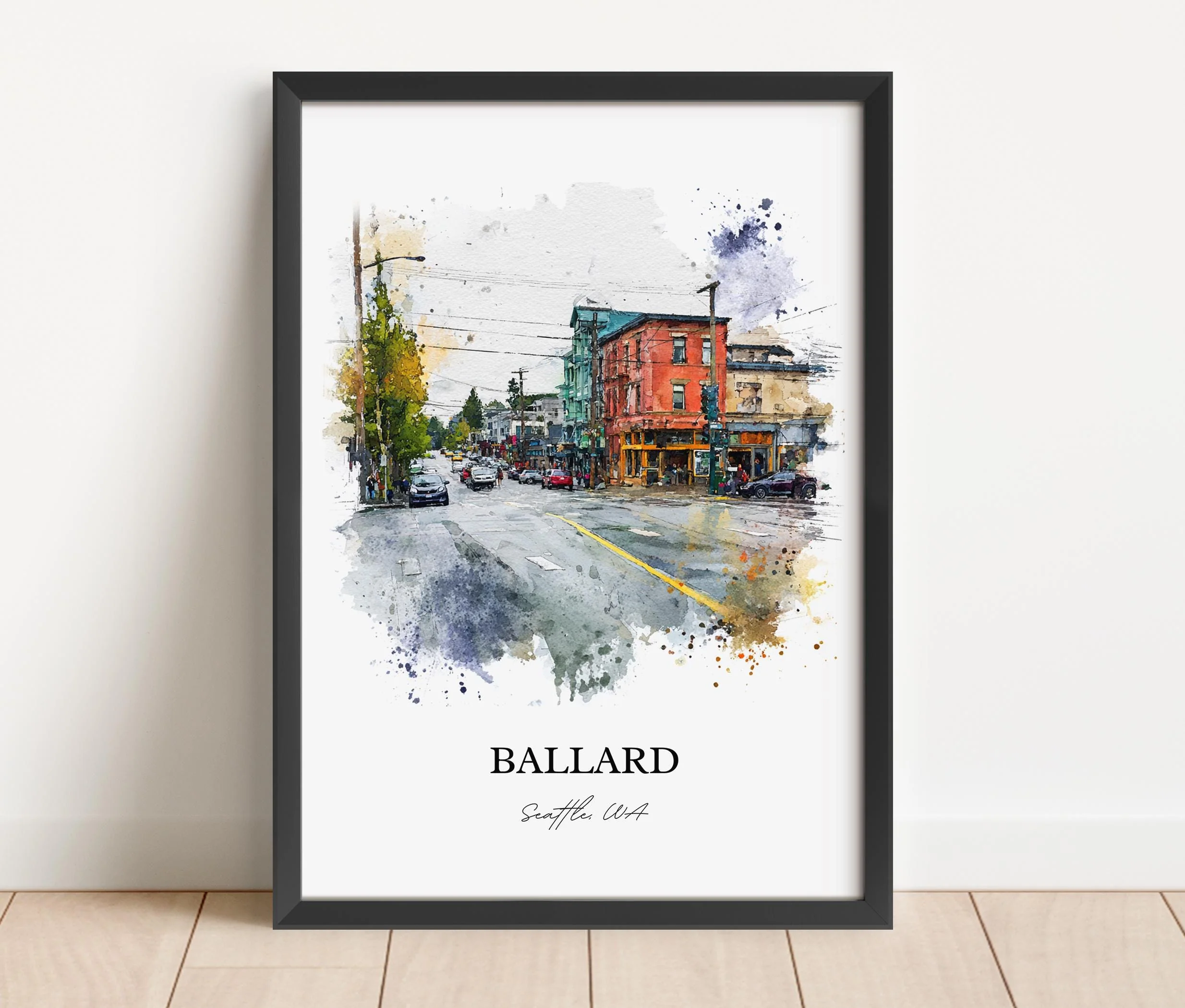 Ballard, Washington – Watercolor Art Print - Image 5