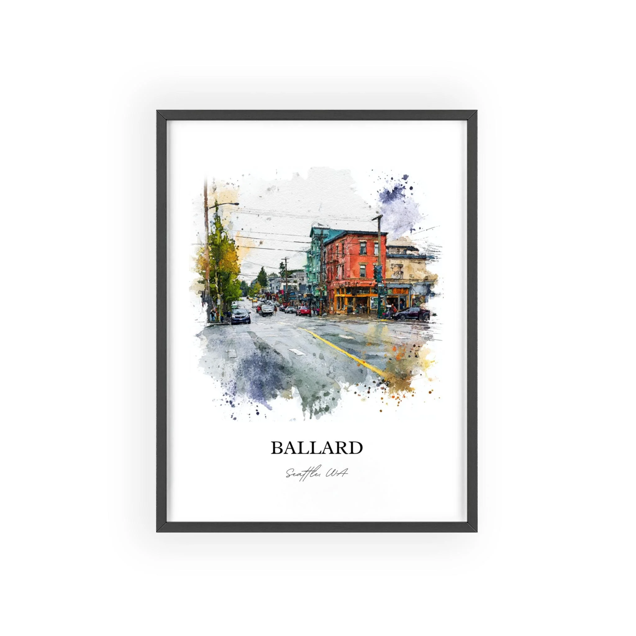 Ballard, Washington – Watercolor Art Print - Image 9