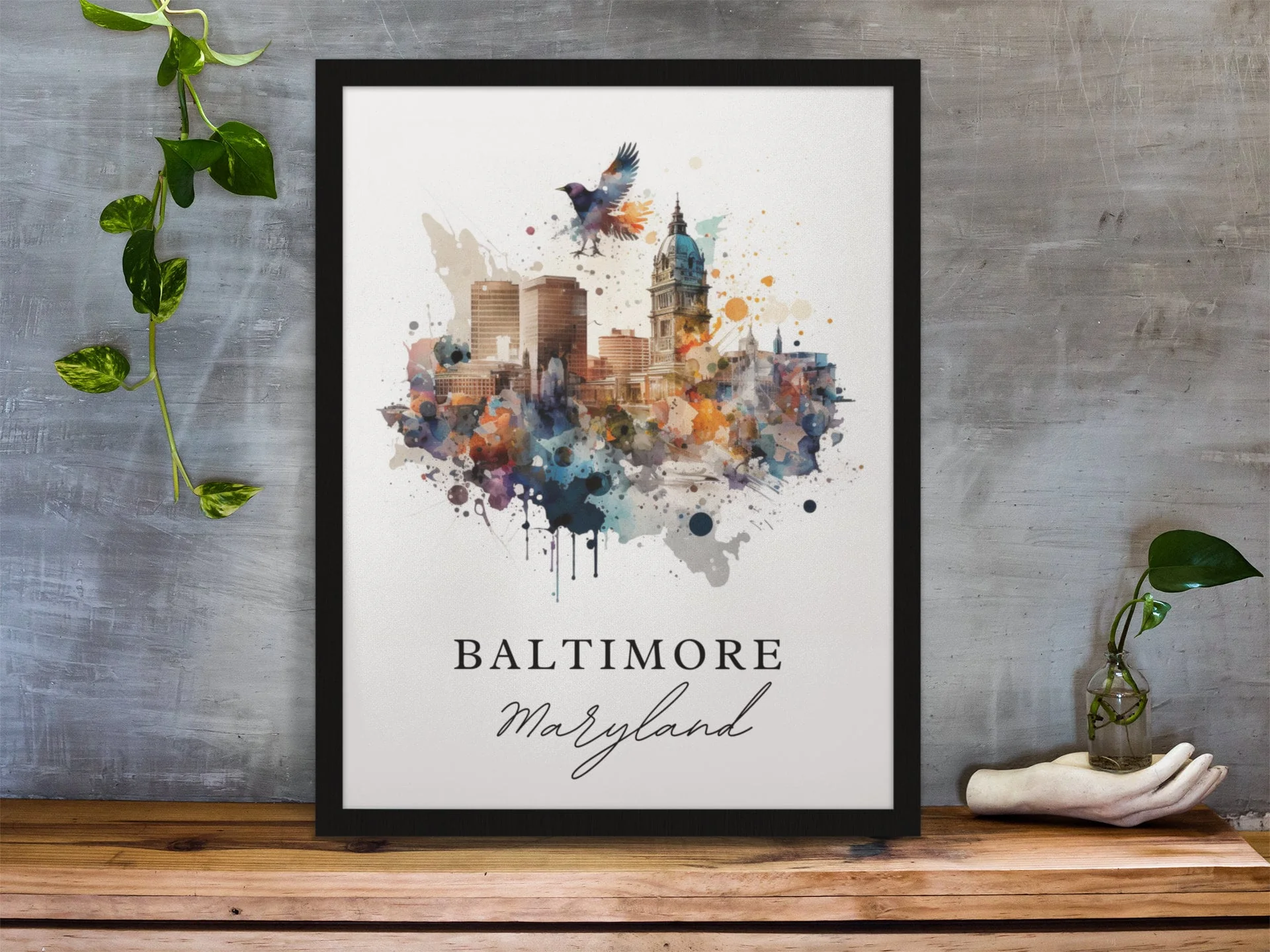 Baltimore, Maryland – Watercolor Art Print - Image 2
