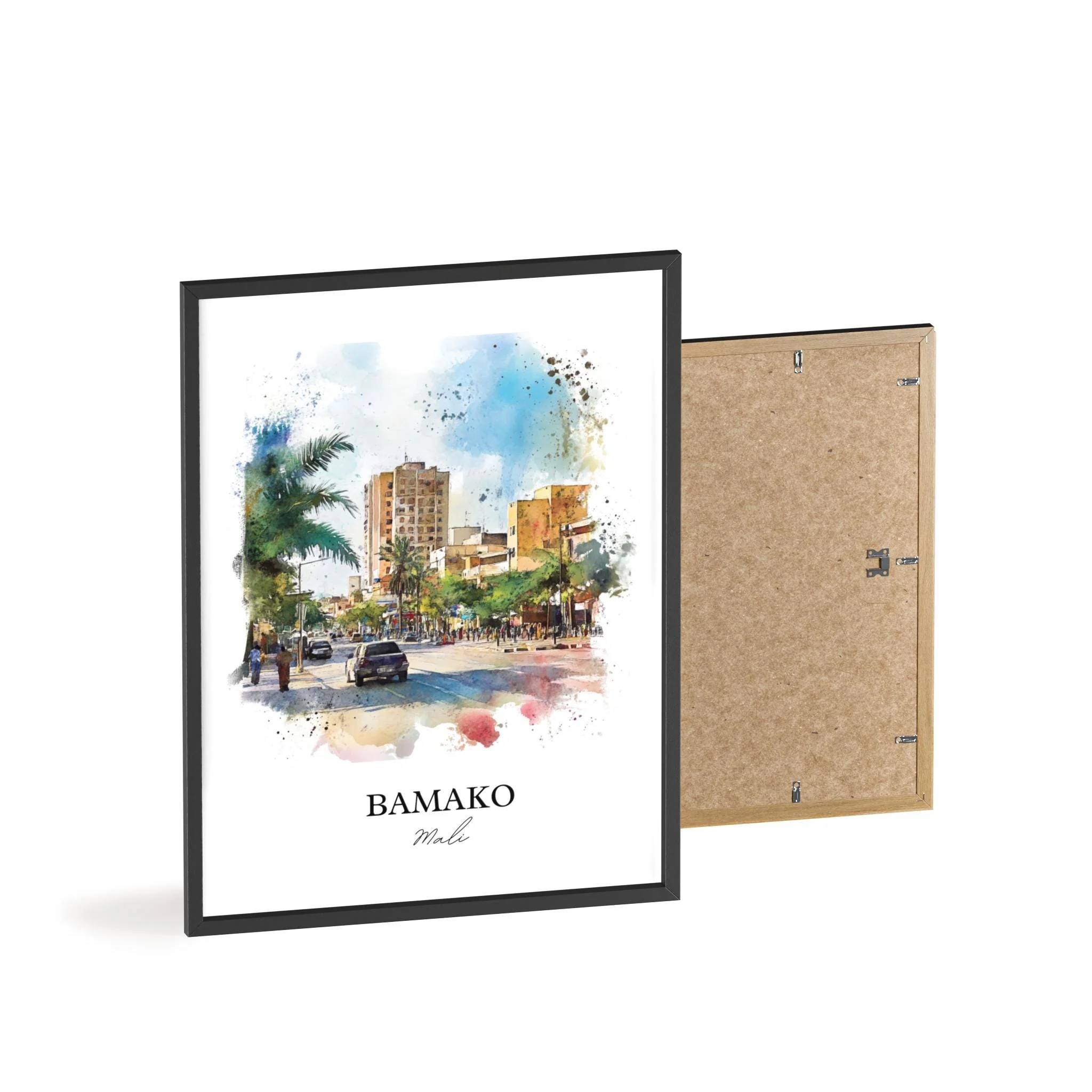 Bamako, Mali – Watercolor Art Print - Image 8
