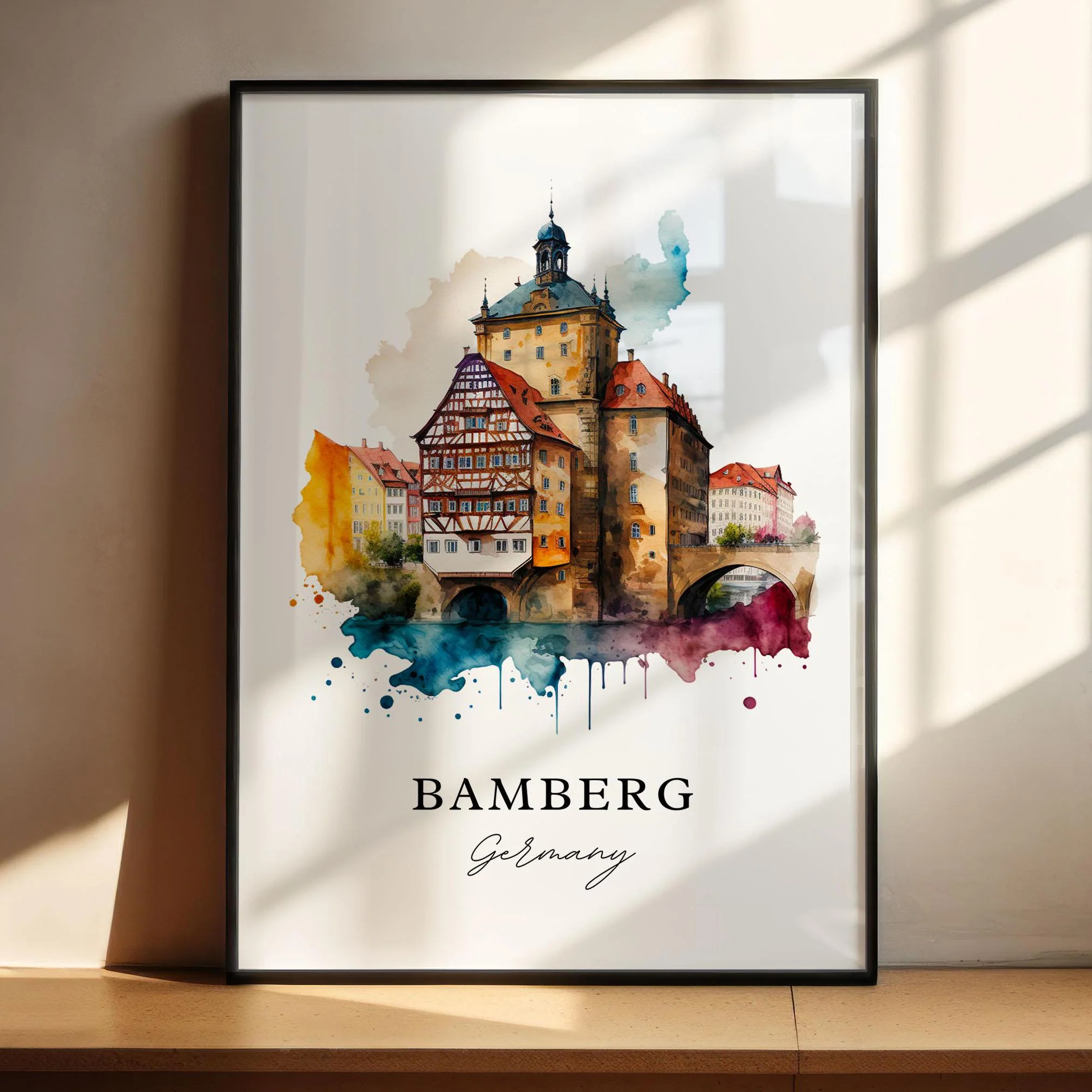 Bamberg, Germany – Watercolor Art Print