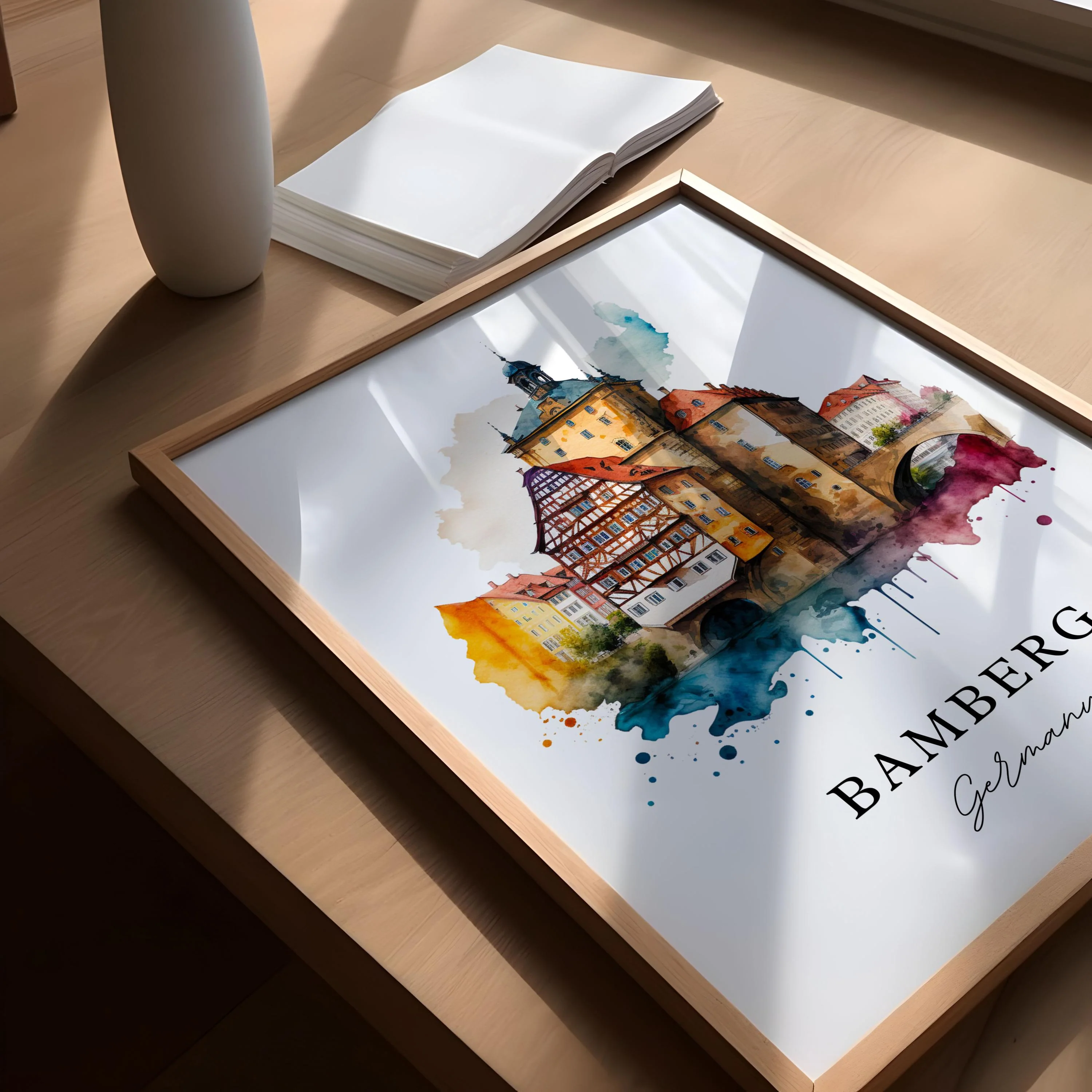 Bamberg, Germany – Watercolor Art Print - Image 4