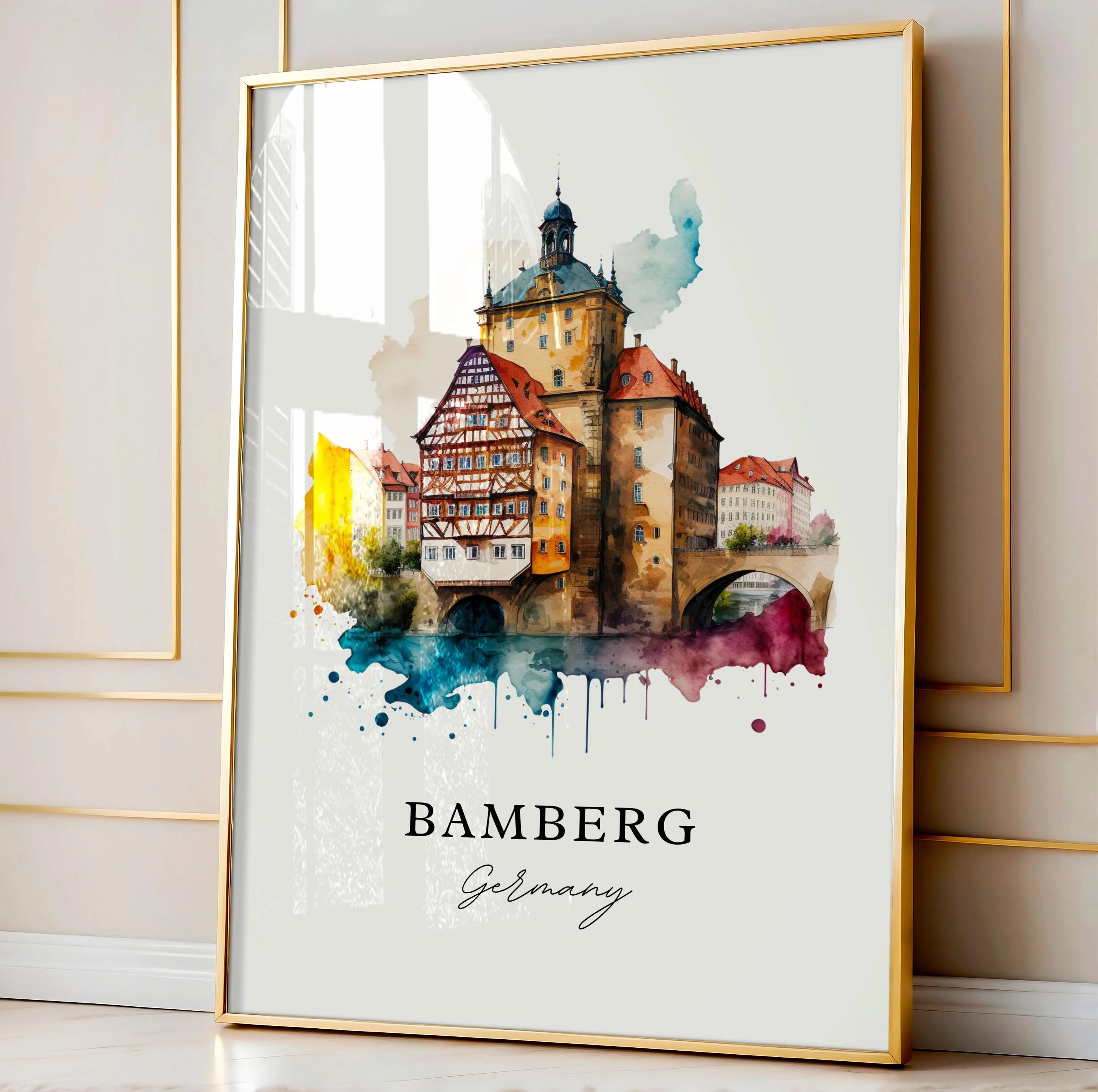 Bamberg, Germany – Watercolor Art Print - Image 5