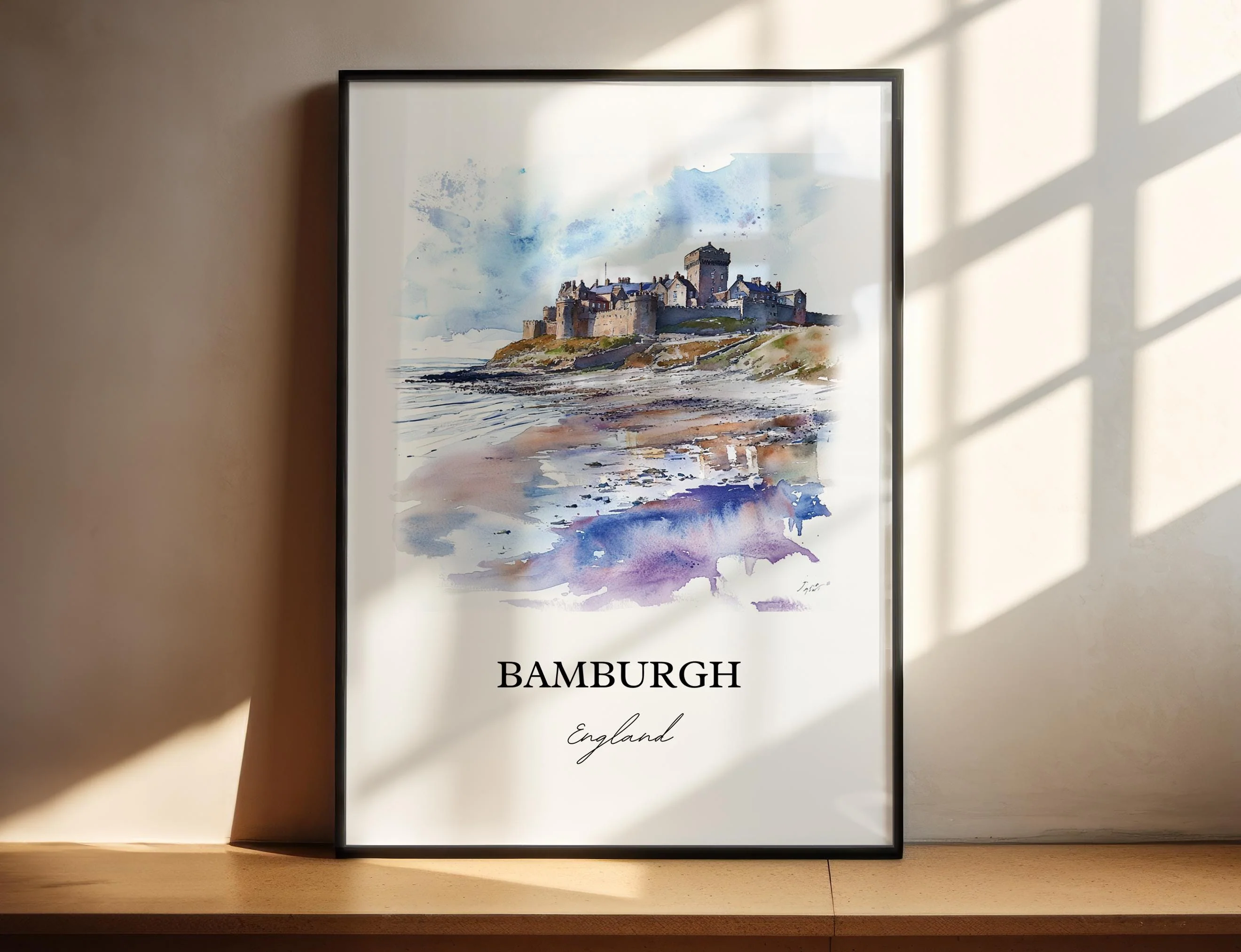 Bamburgh, England – Watercolor Art Print - Image 5