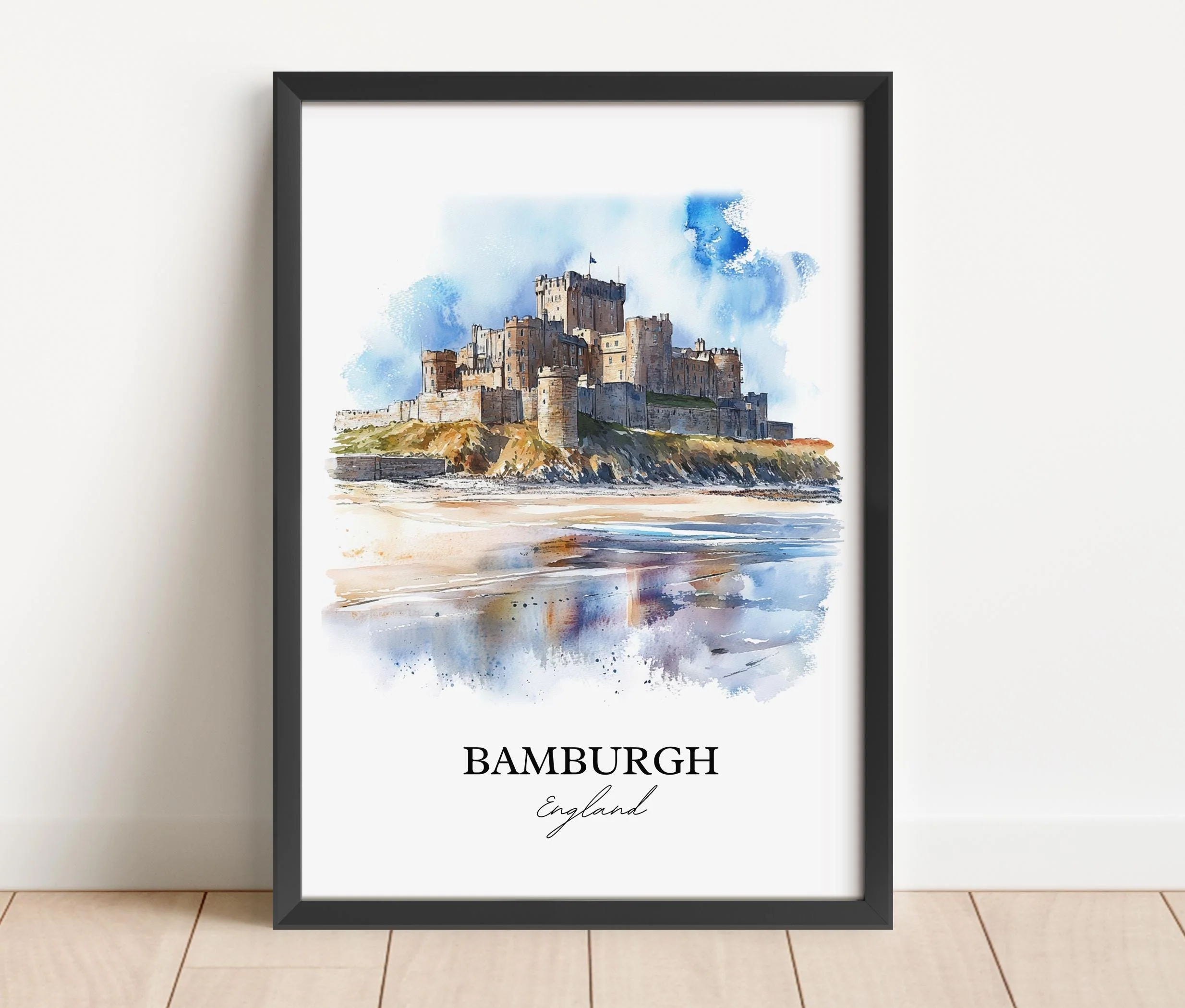 Bamburgh, England – Watercolor Art Print - Image 6