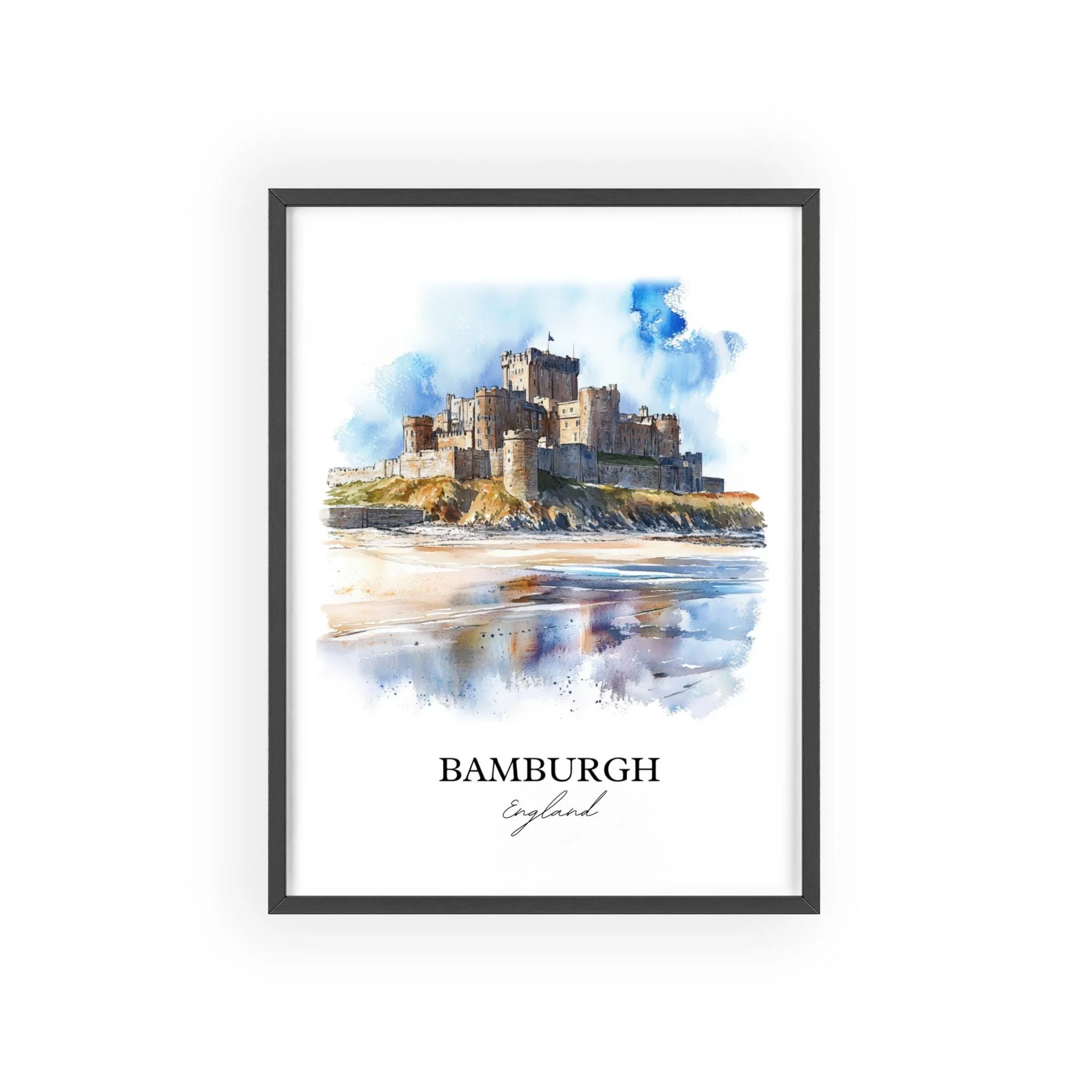 Bamburgh, England – Watercolor Art Print - Image 7