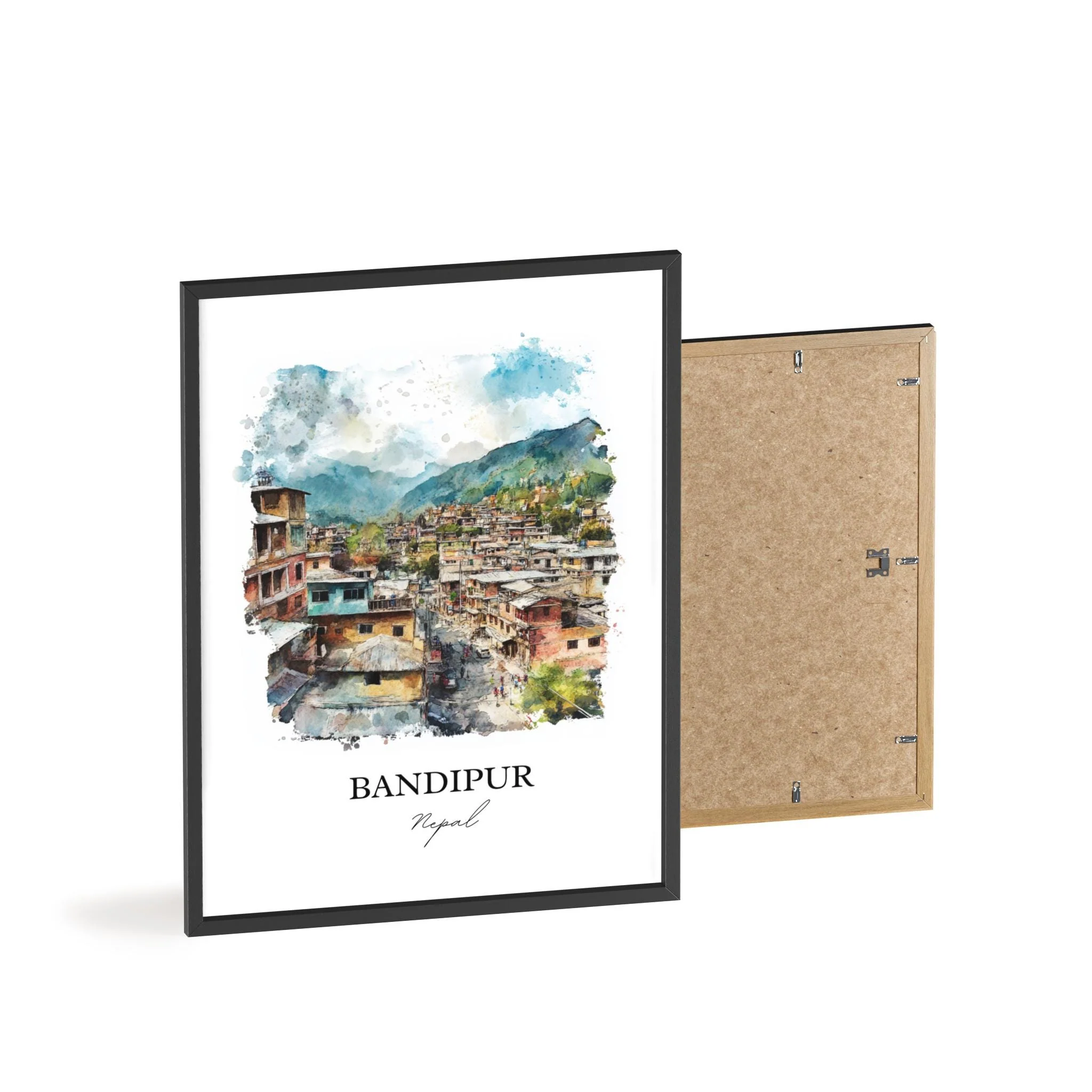 Bandipur, Nepal – Watercolor Art Print - Image 8