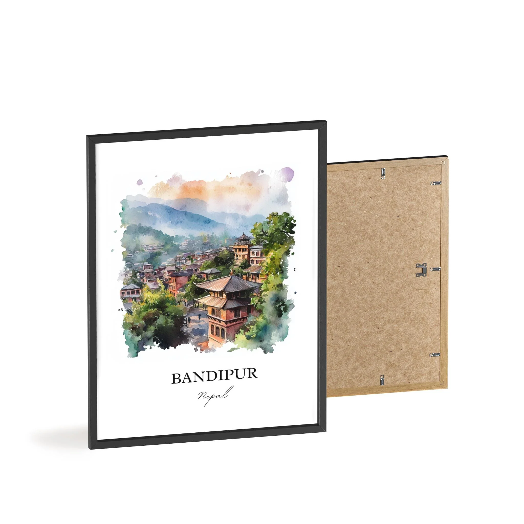 Bandipur, Nepal – Watercolor Art Print - Image 8