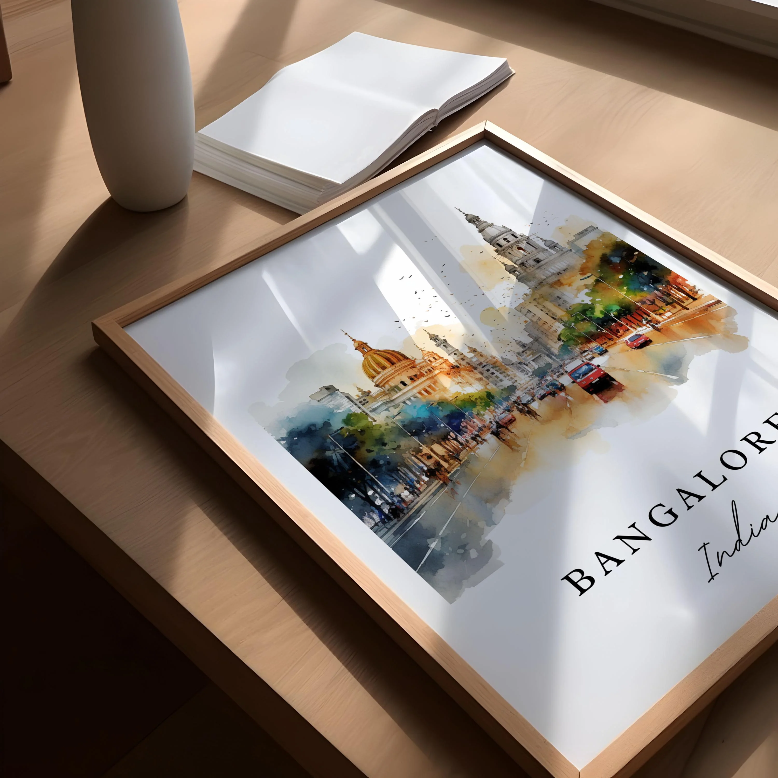 Bangalore, India – Watercolor Art Print - Image 3
