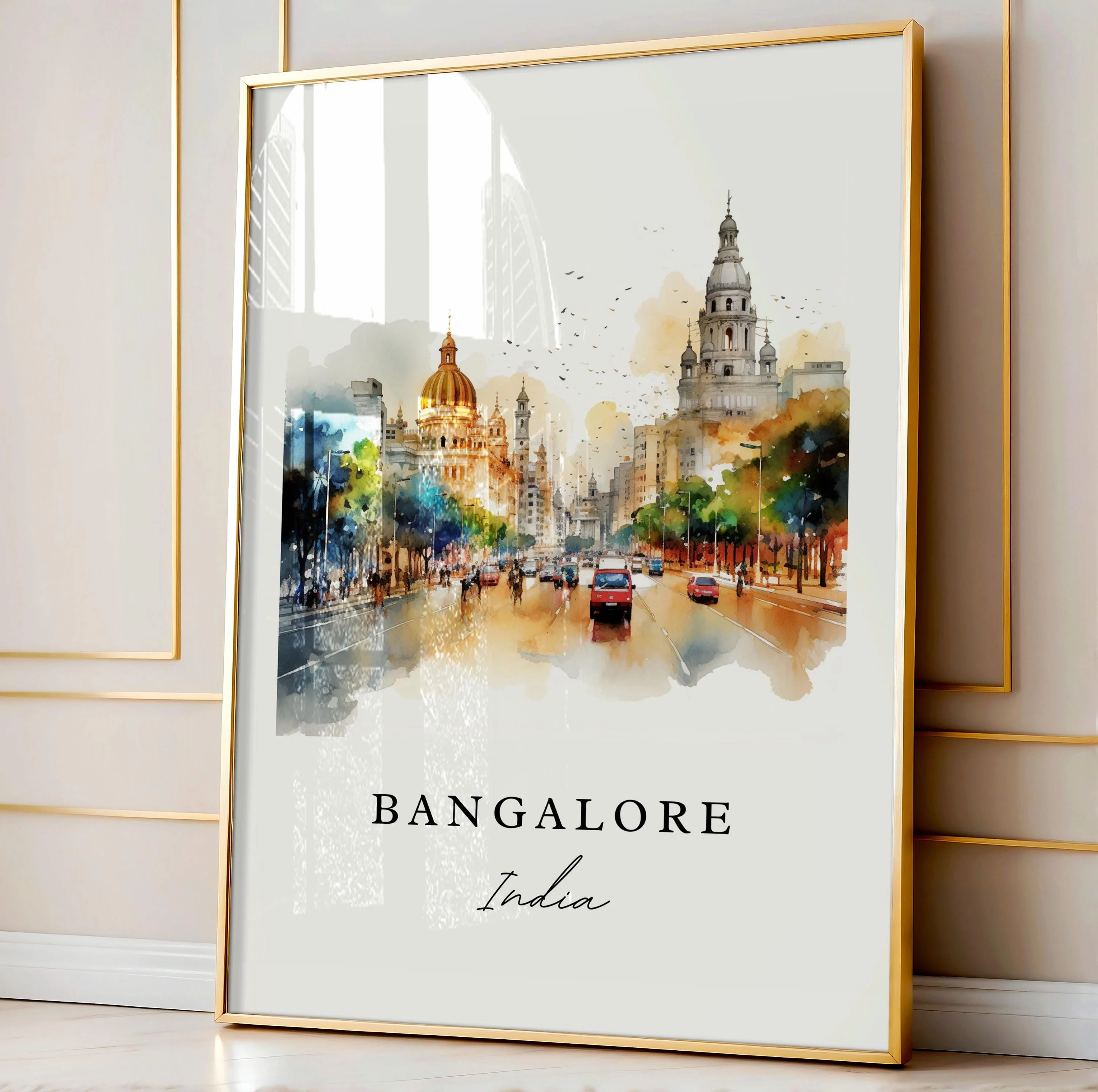 Bangalore, India – Watercolor Art Print - Image 5