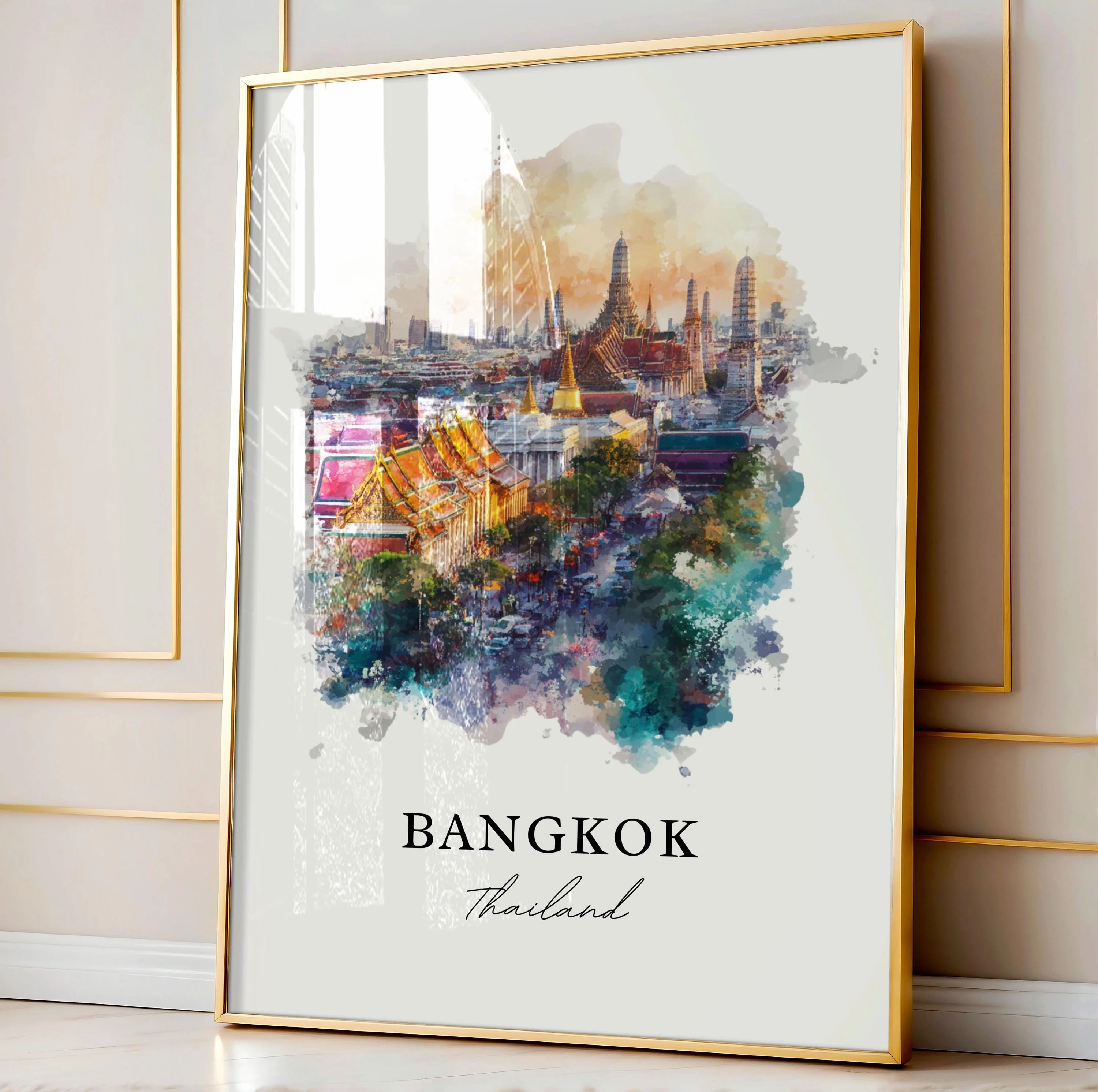 Bangkok, Thailand – Watercolor Art Print - Image 5