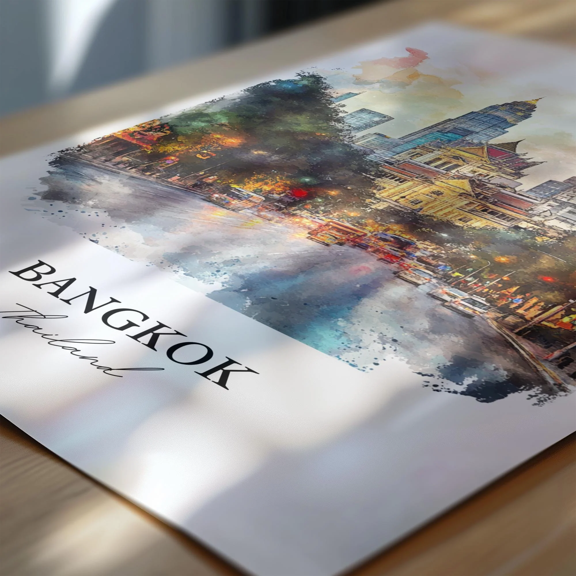 Bangkok, Thailand – Watercolor Art Print - Image 2