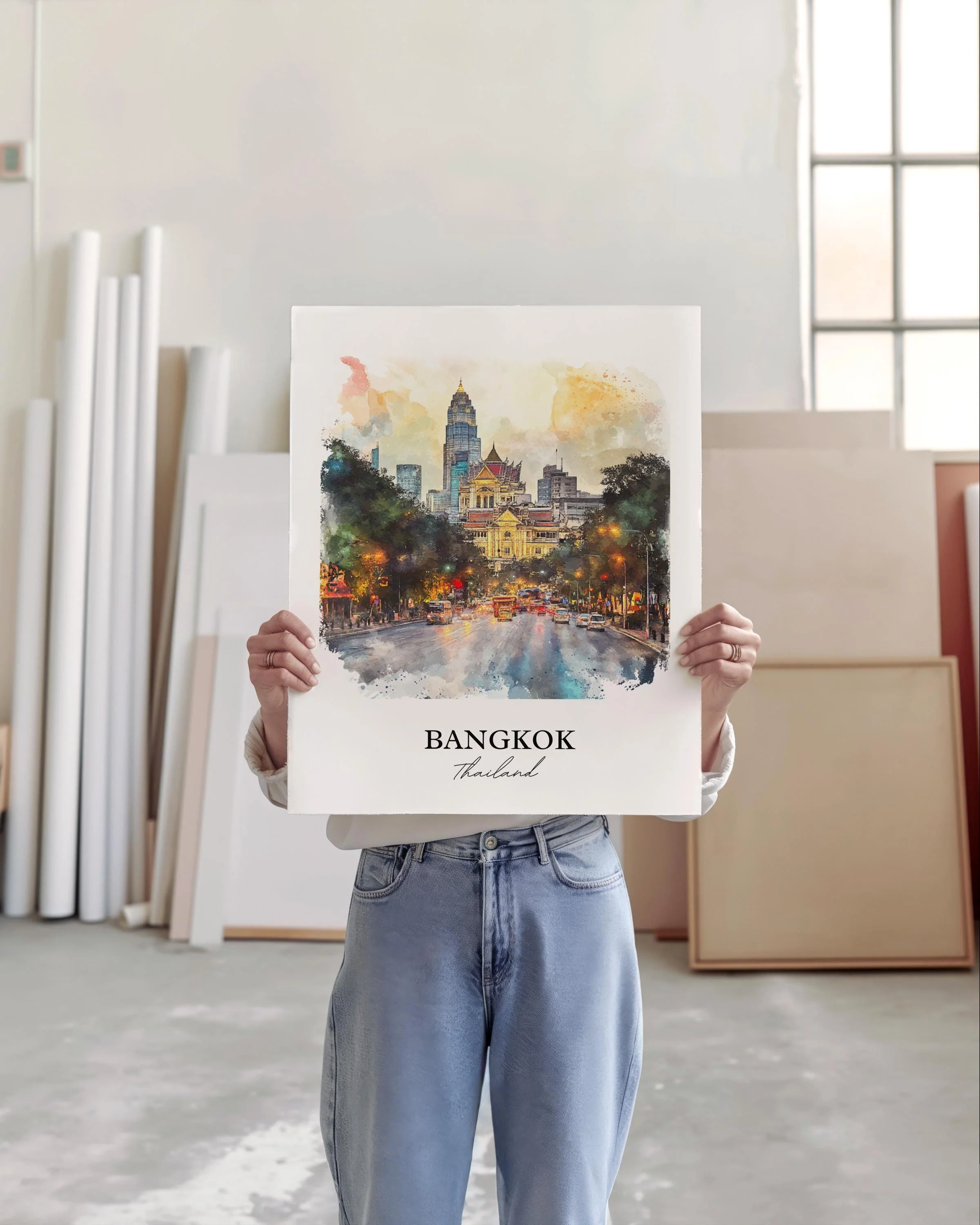 Bangkok, Thailand – Watercolor Art Print - Image 3