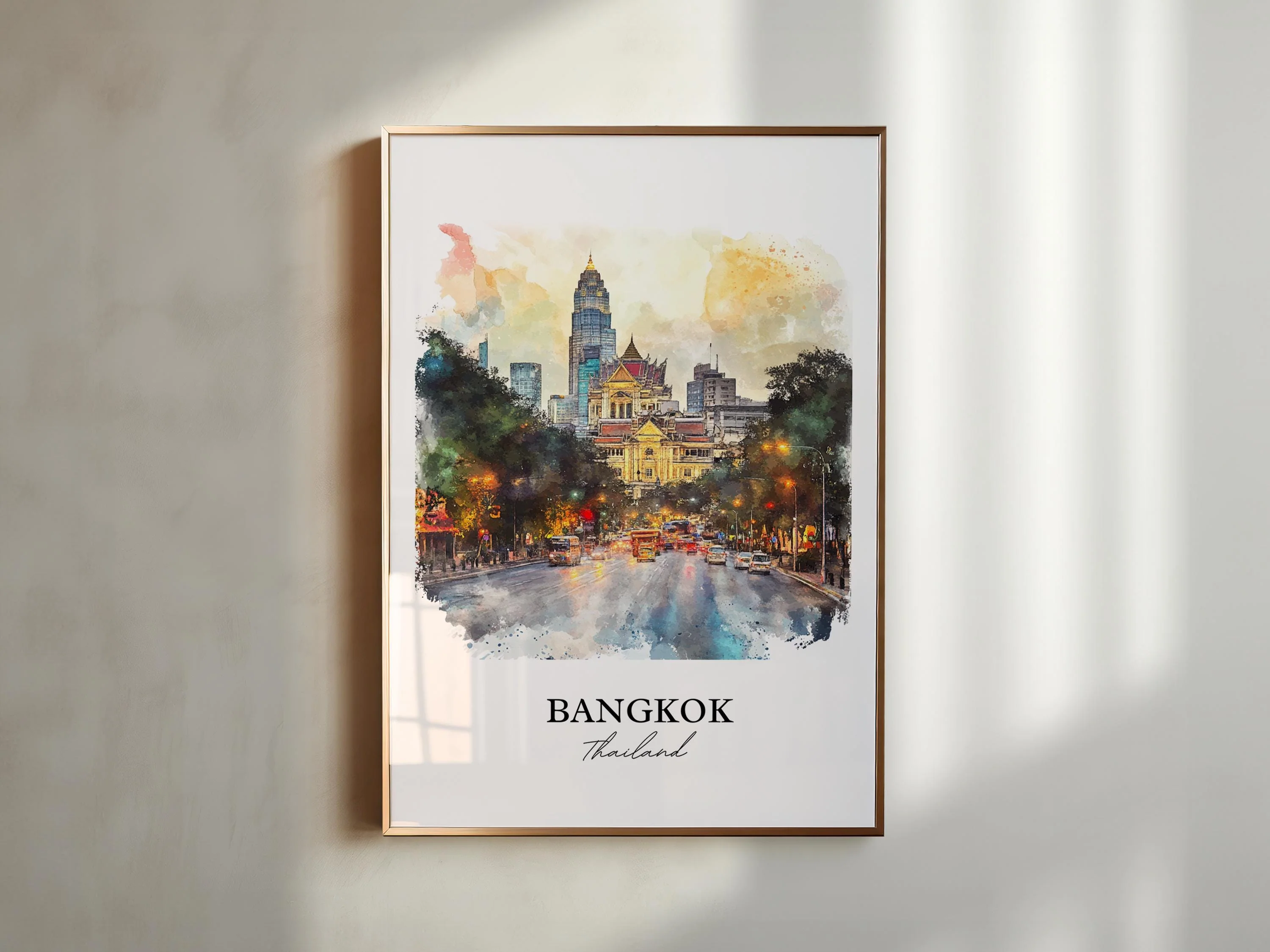 Bangkok, Thailand – Watercolor Art Print - Image 4