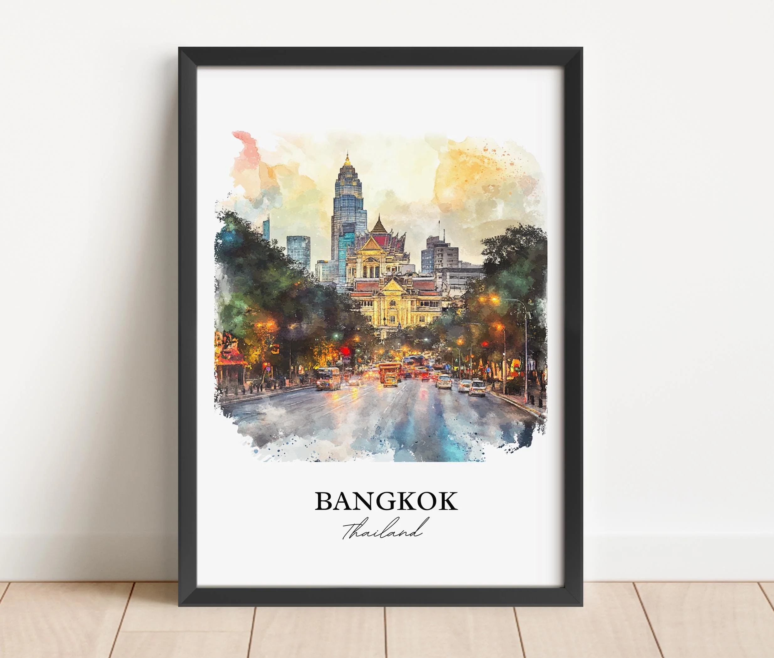 Bangkok, Thailand – Watercolor Art Print - Image 5