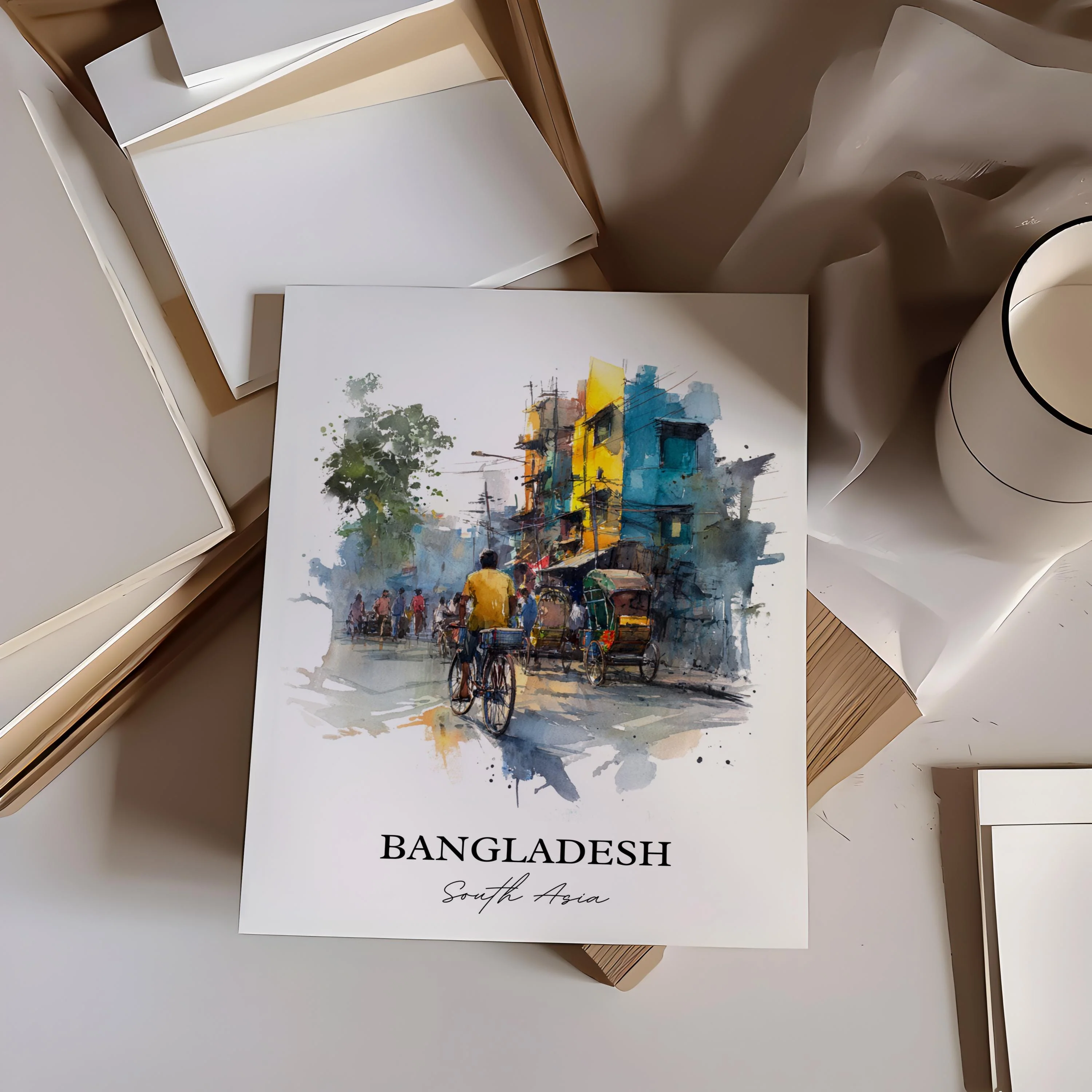 Bangladesh, Bangladesh – Watercolor Art Print - Image 6