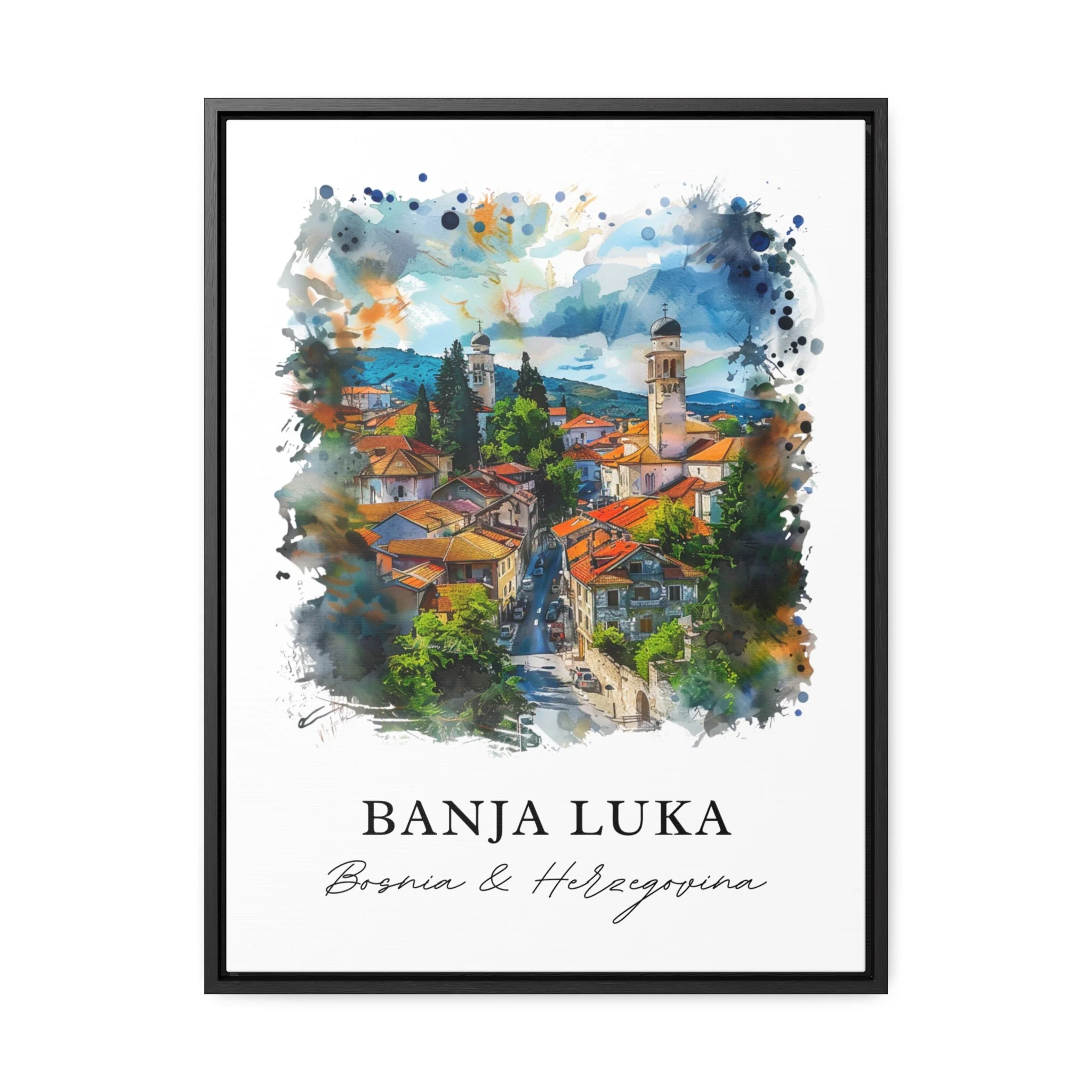 Banja Luka, Bosnia – Watercolor Art Print - Image 5