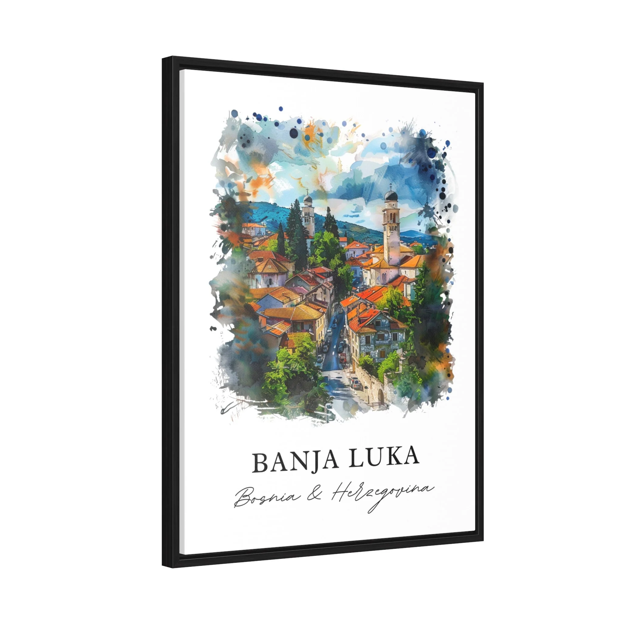 Banja Luka, Bosnia – Watercolor Art Print - Image 6