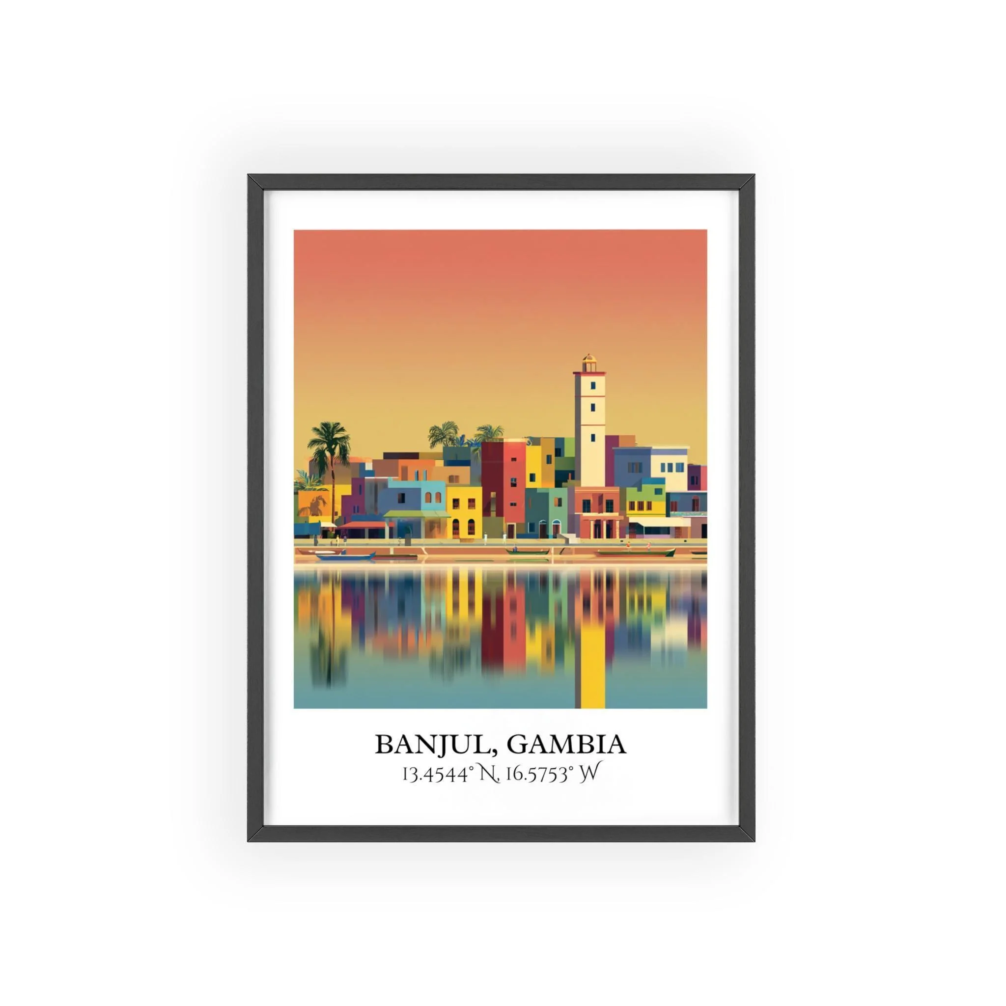 Banjul, Gambia – Watercolor Art Print - Image 7
