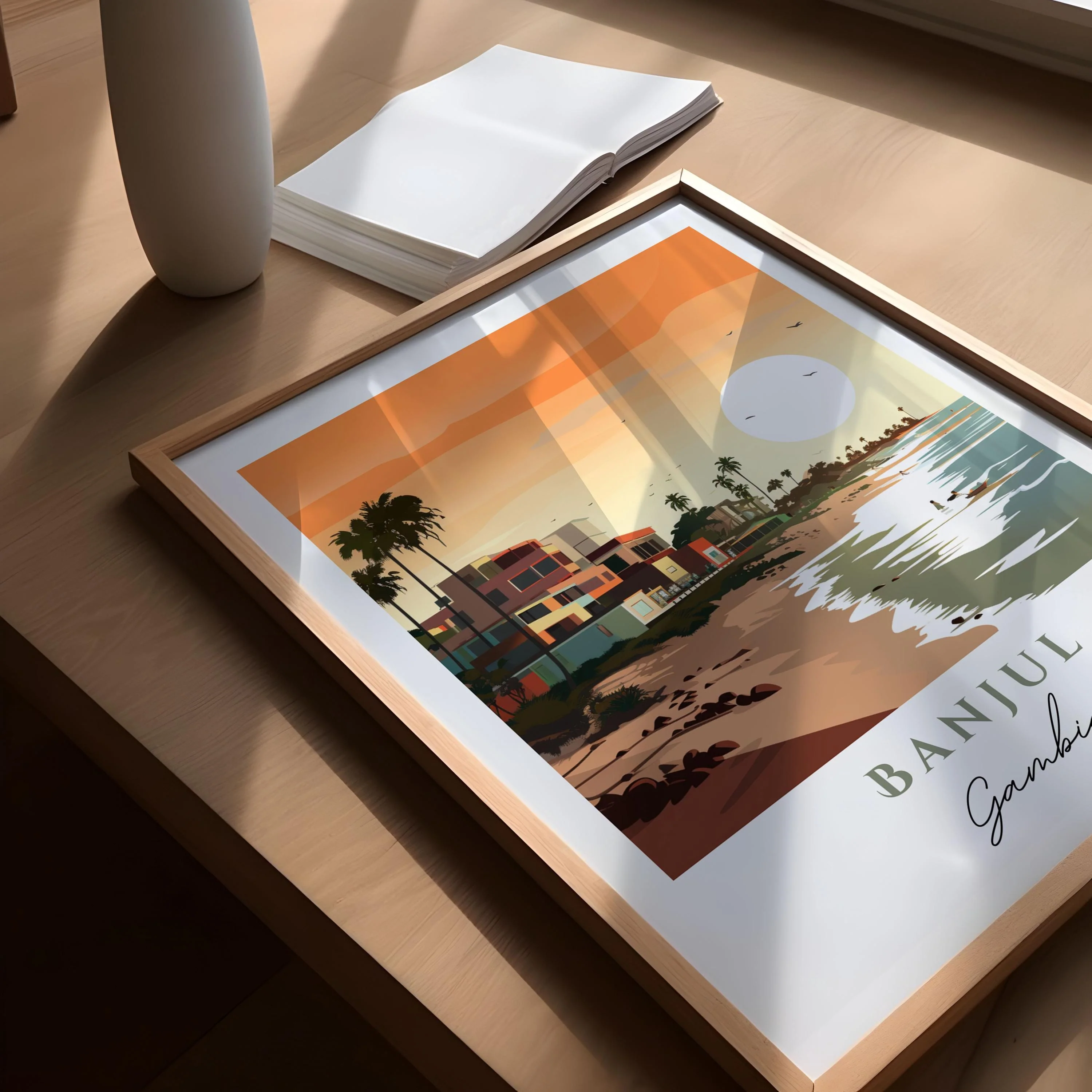 Banjul, Gambia – Watercolor Art Print - Image 3