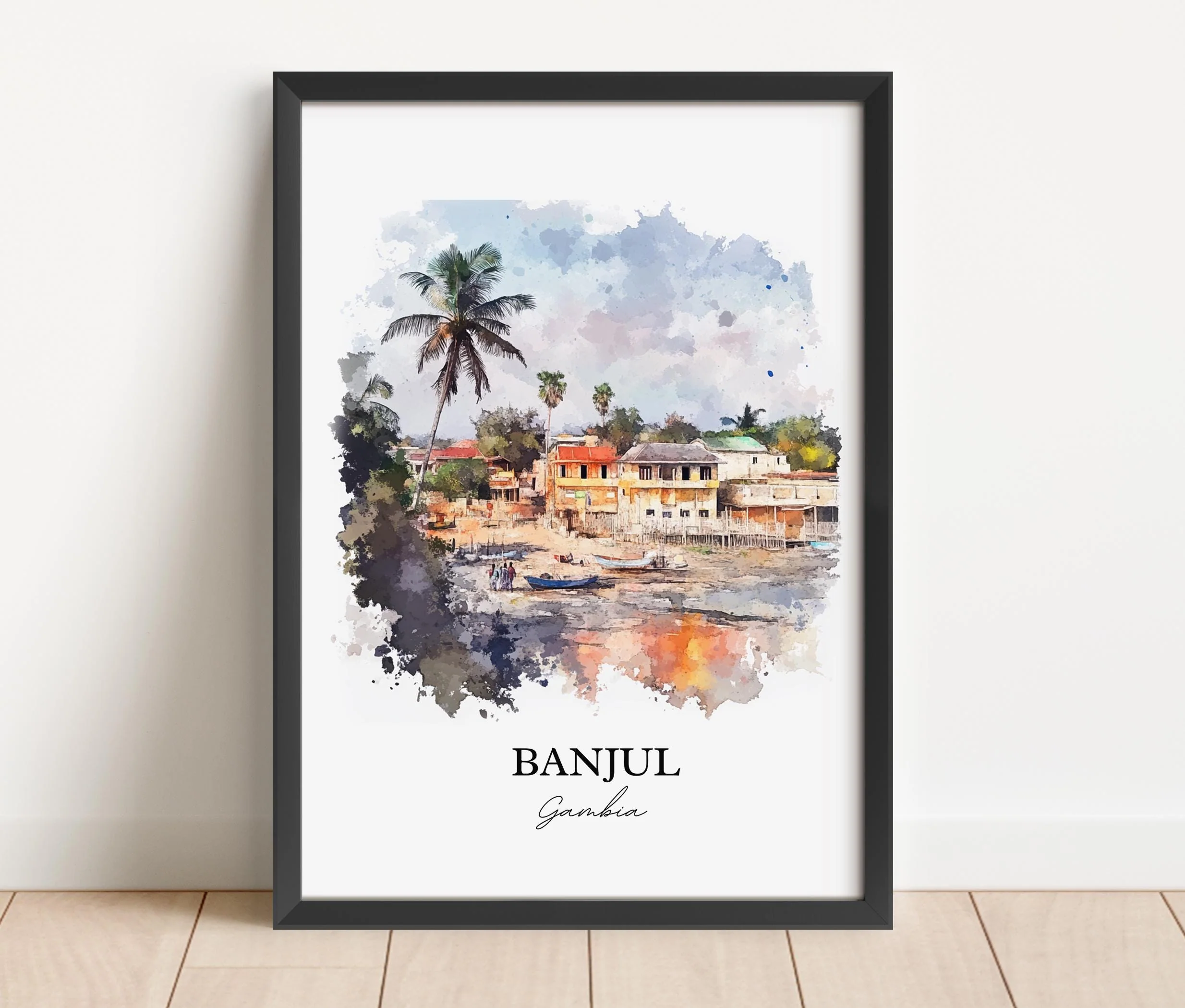 Banjul, Gambia – Watercolor Art Print - Image 6