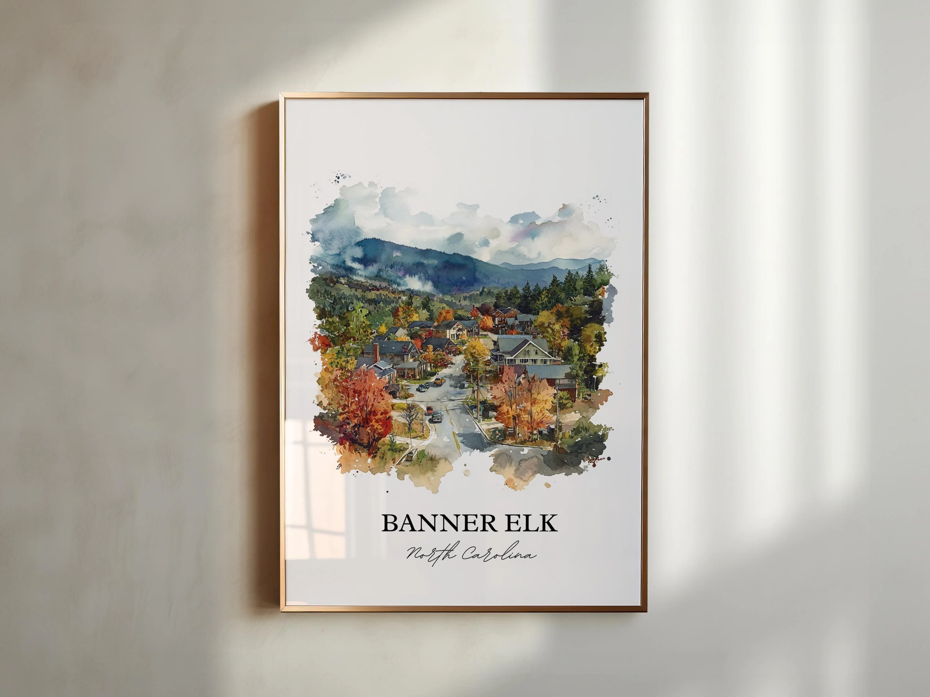 Banner Elk, NC, USA – Watercolor Art Print - Image 4