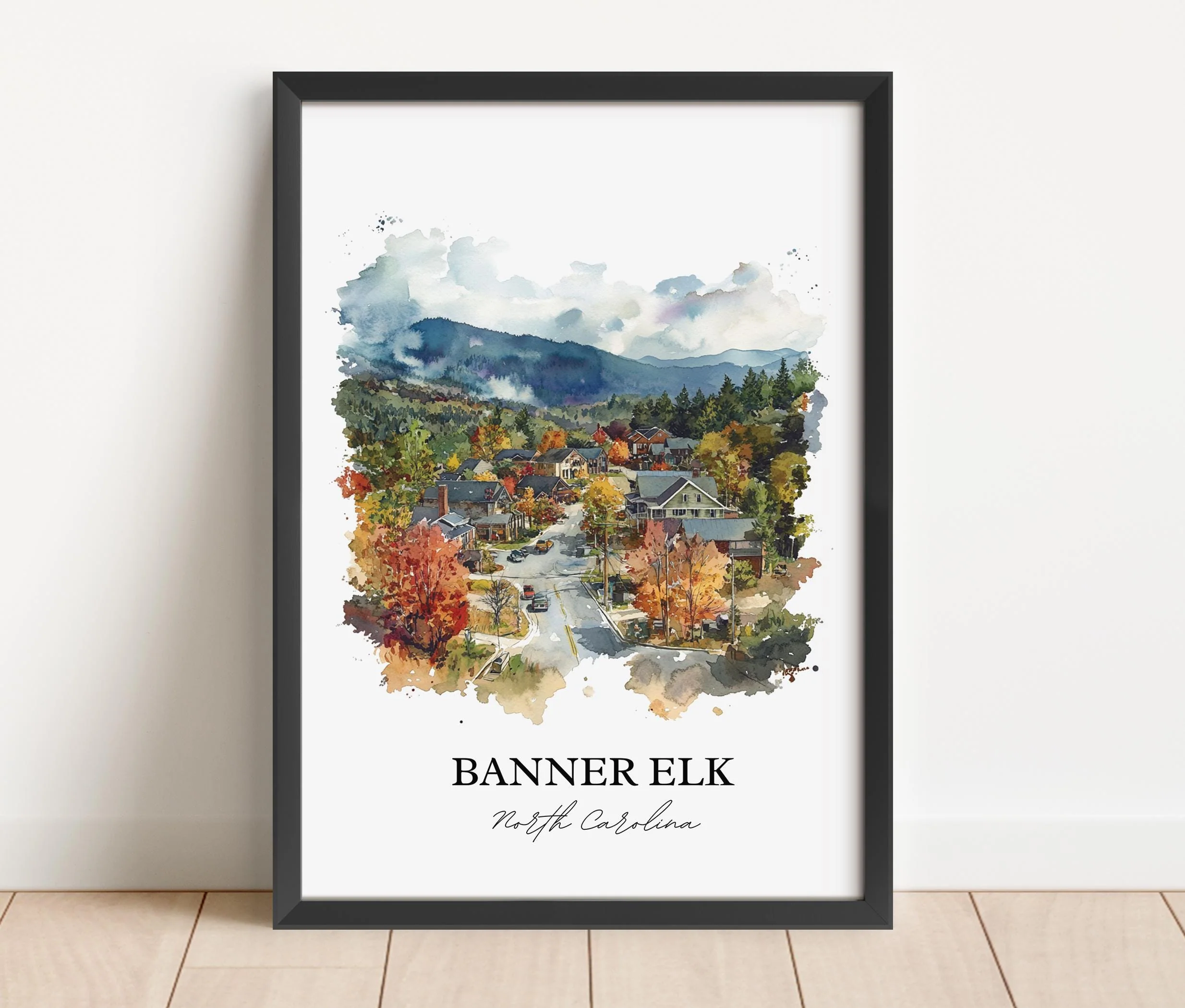 Banner Elk, NC, USA – Watercolor Art Print - Image 6