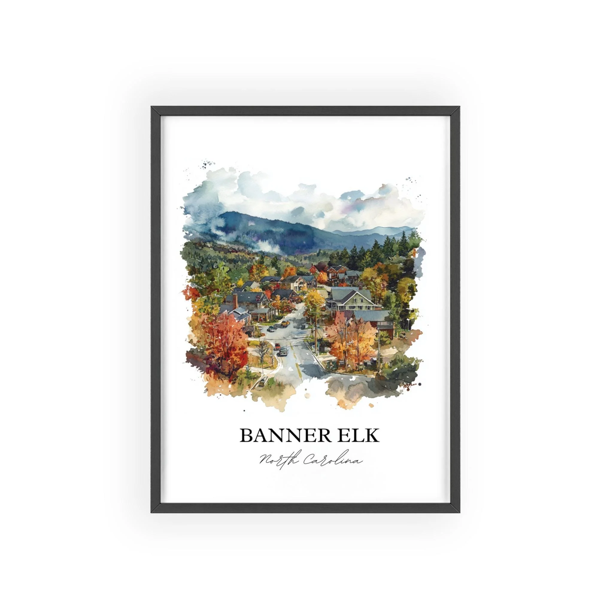 Banner Elk, NC, USA – Watercolor Art Print - Image 7