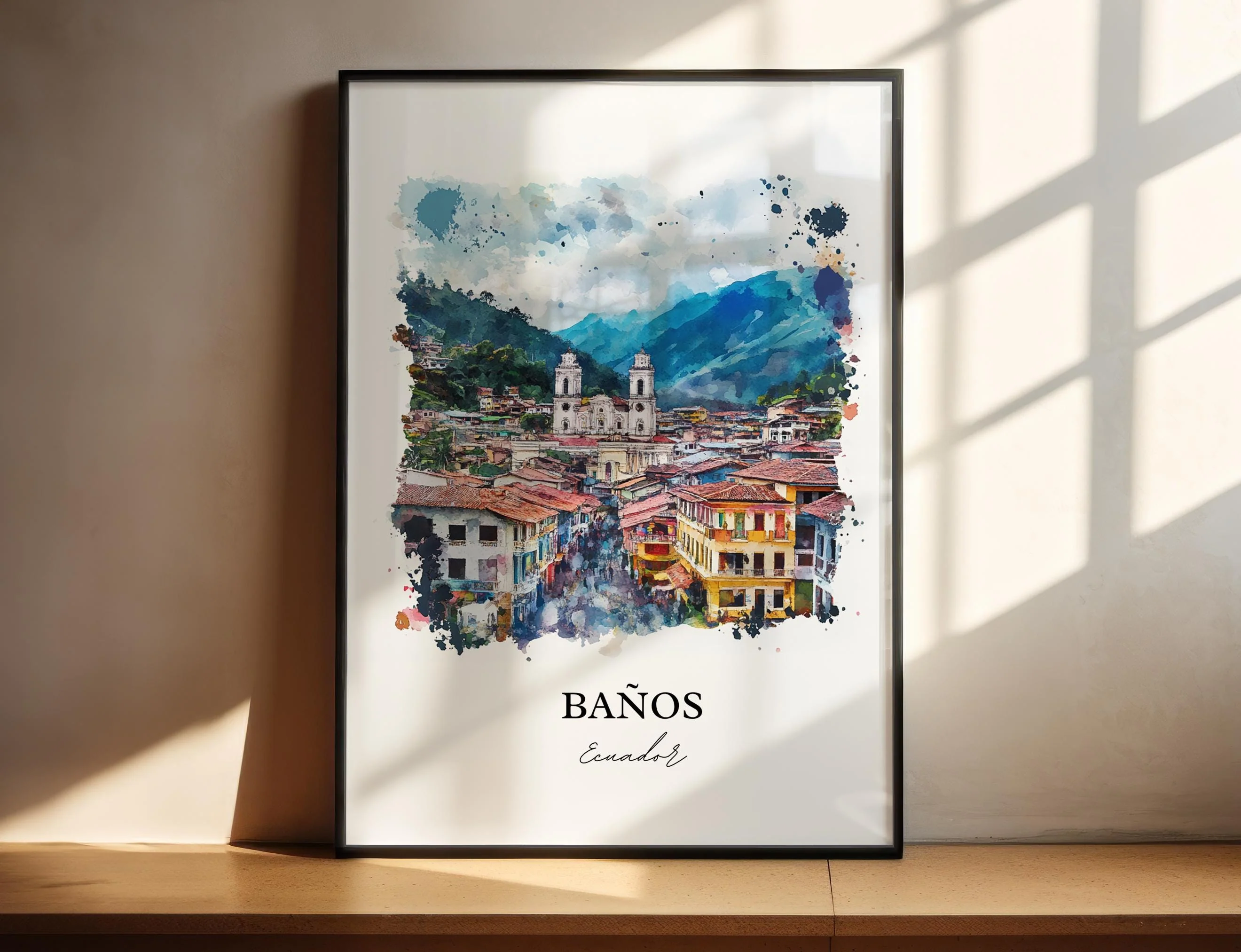 Banos, Ecuador – Watercolor Art Print