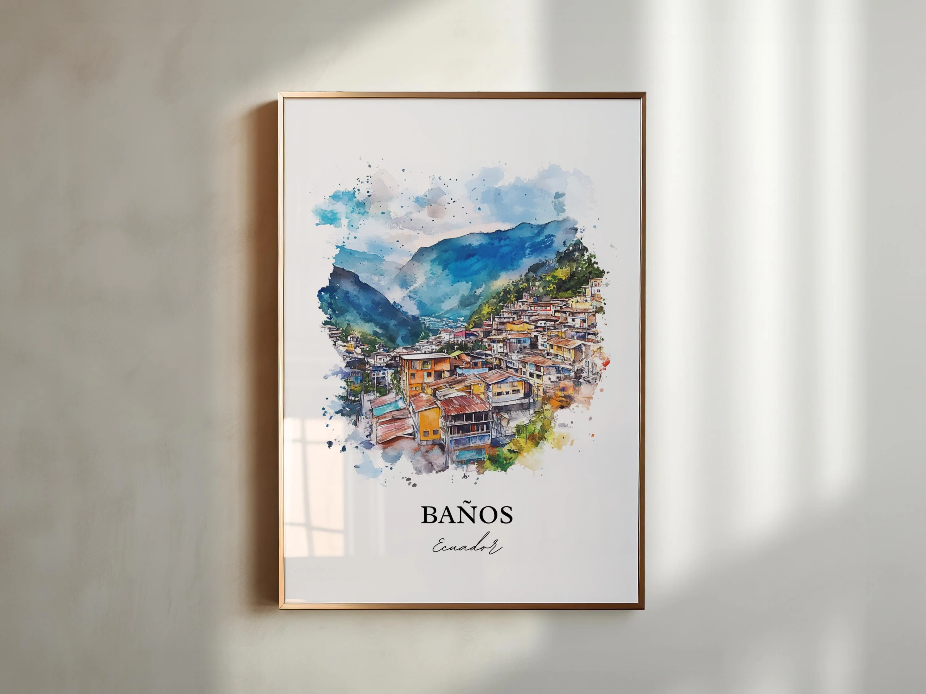 Baños, Ecuador – Watercolor Art Print - Image 5