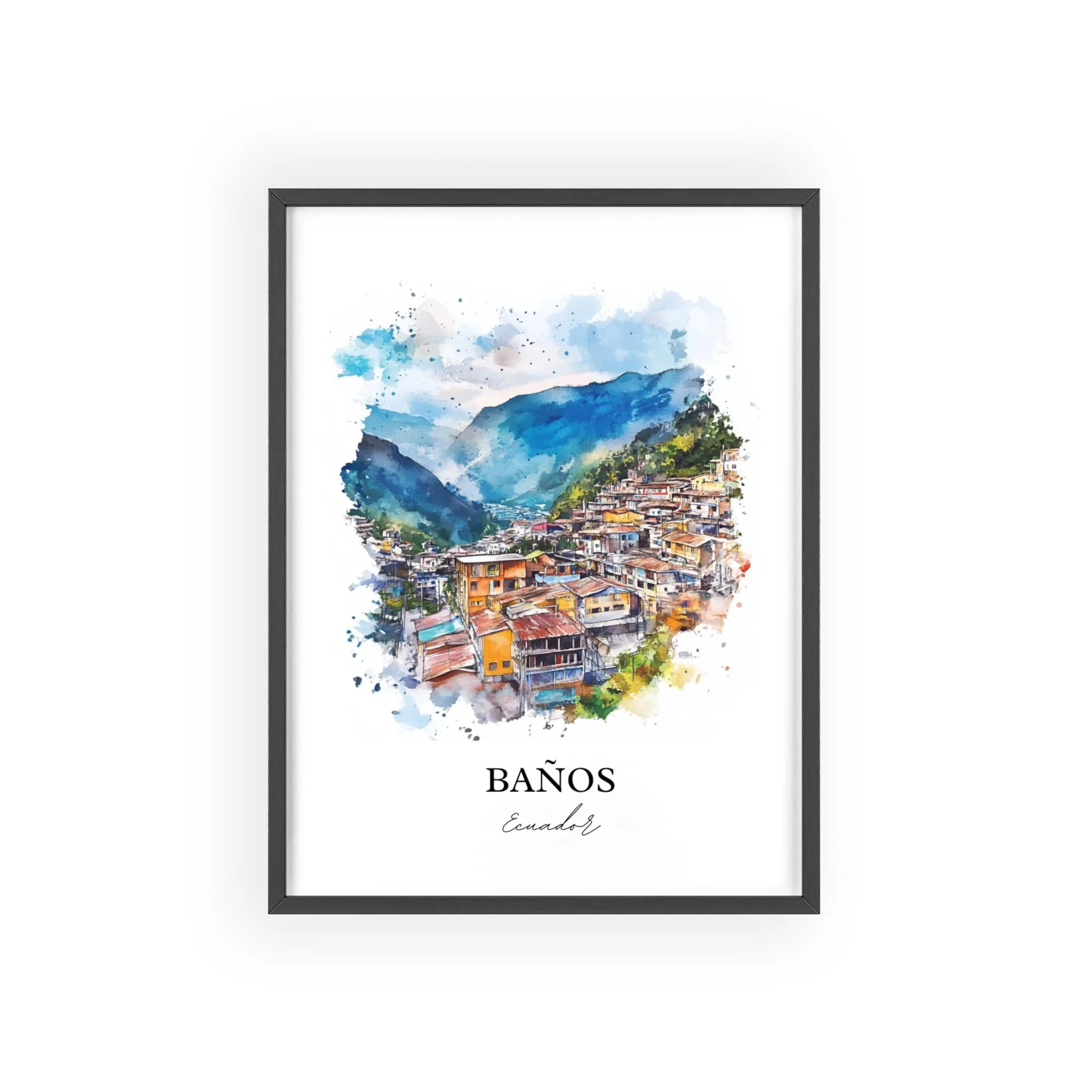 Baños, Ecuador – Watercolor Art Print - Image 7
