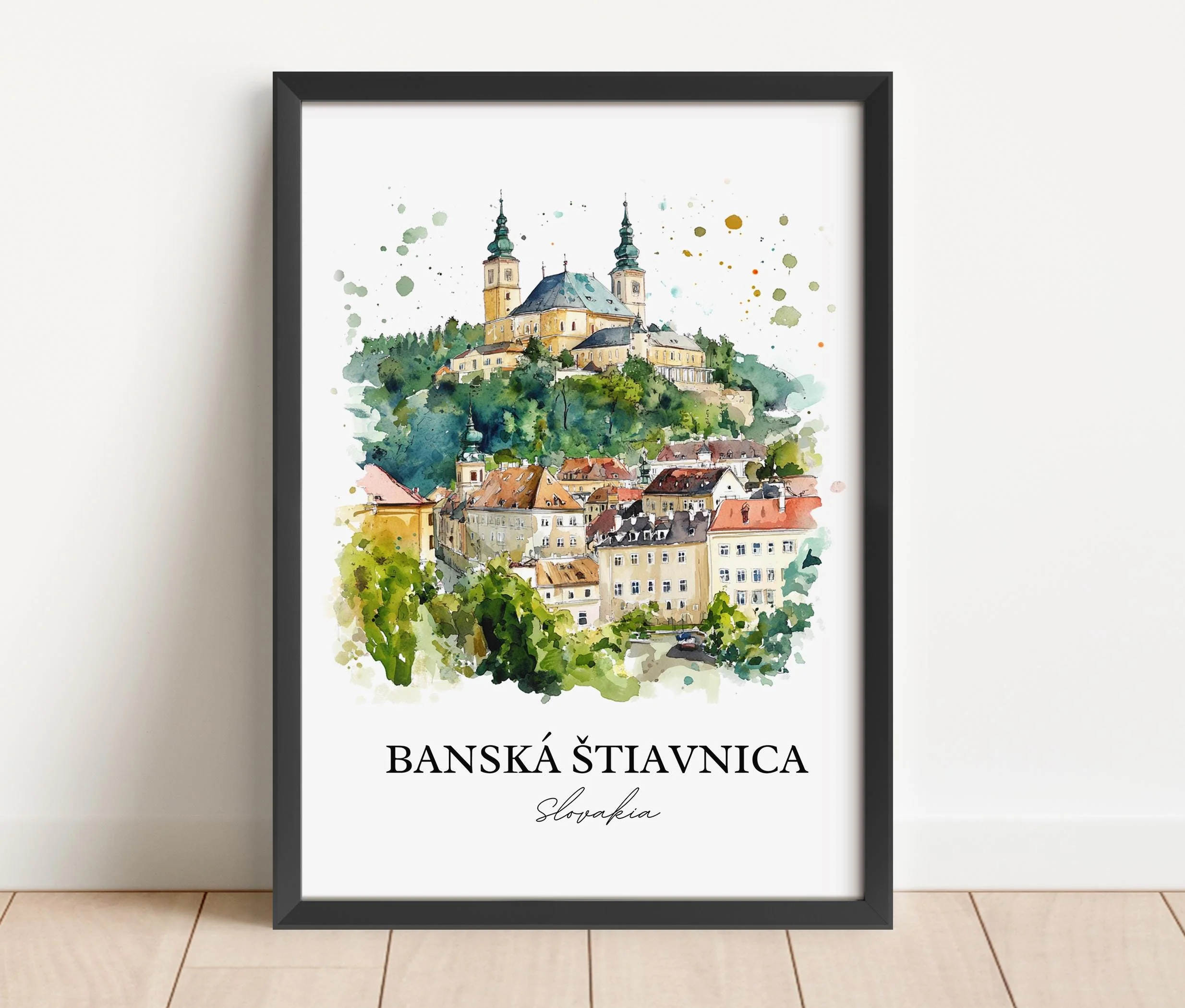 Banska Stiavnica, Slovakia – Watercolor Art Print - Image 6