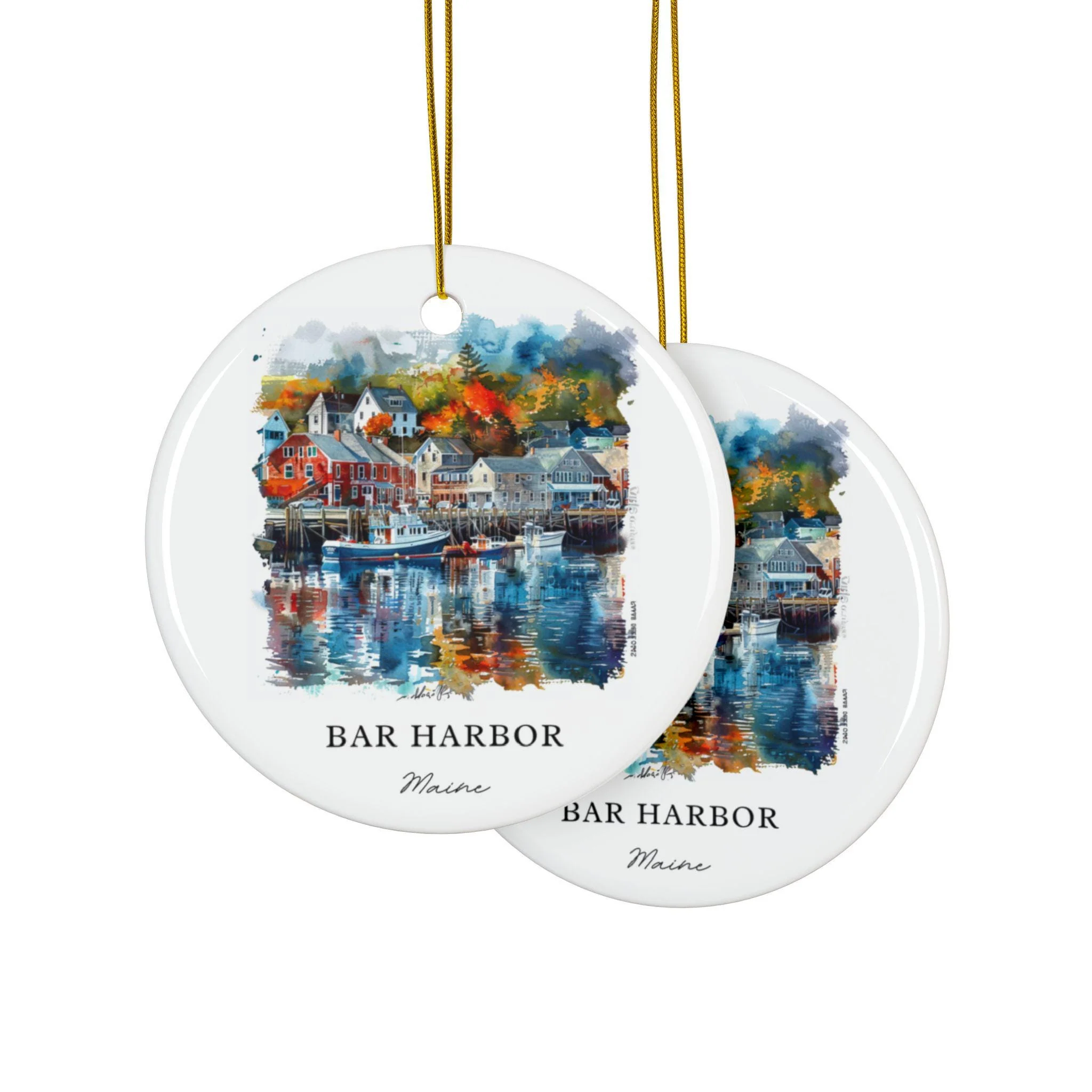 Bar Harbor Maine Ornament: Unique Bar Harbor Souvenir, Bar Harbor Xmas Decor, and Authentic Bar Harbor ME Gift - Image 2