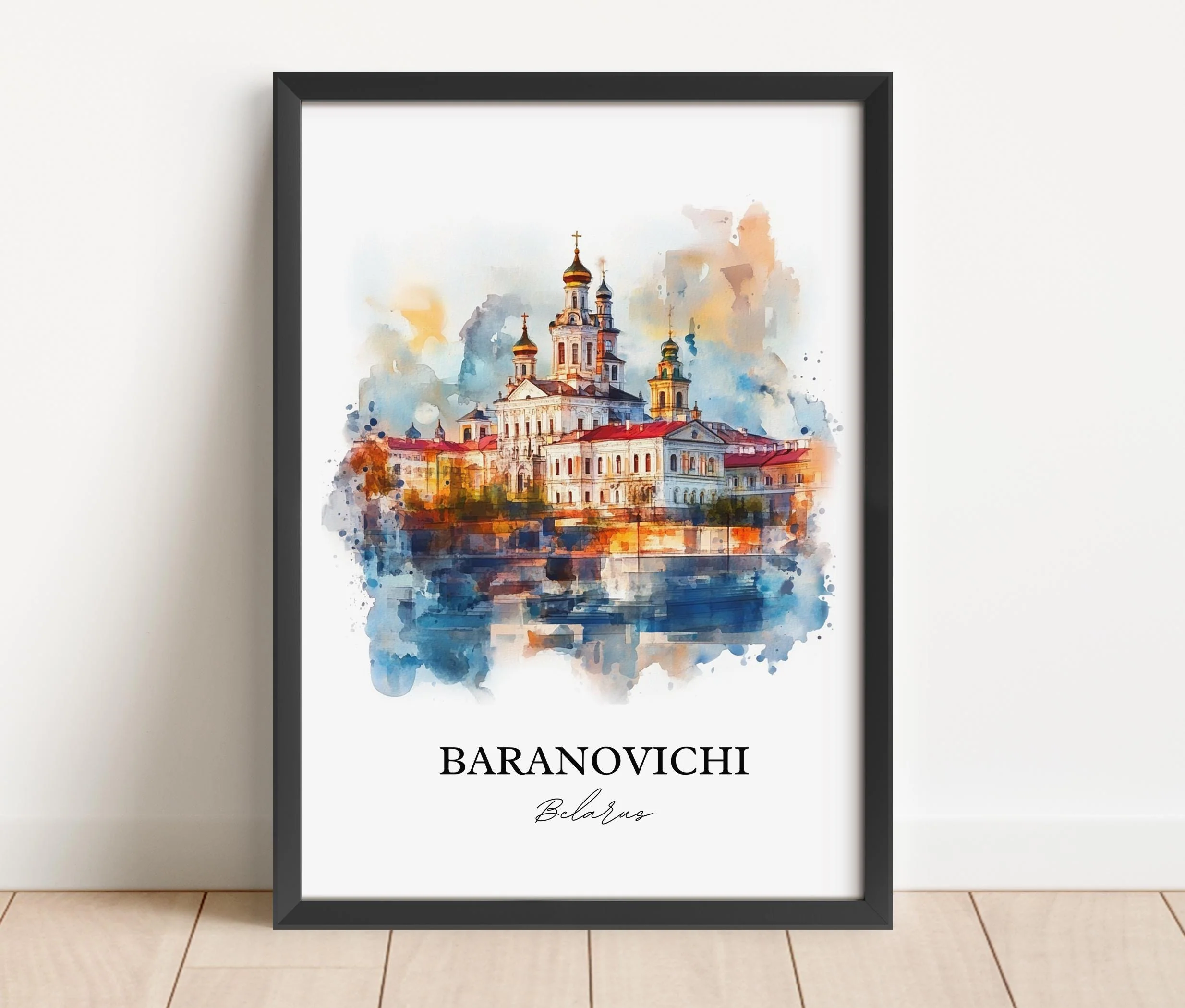 Baranovichi, Belarus – Watercolor Art Print - Image 4