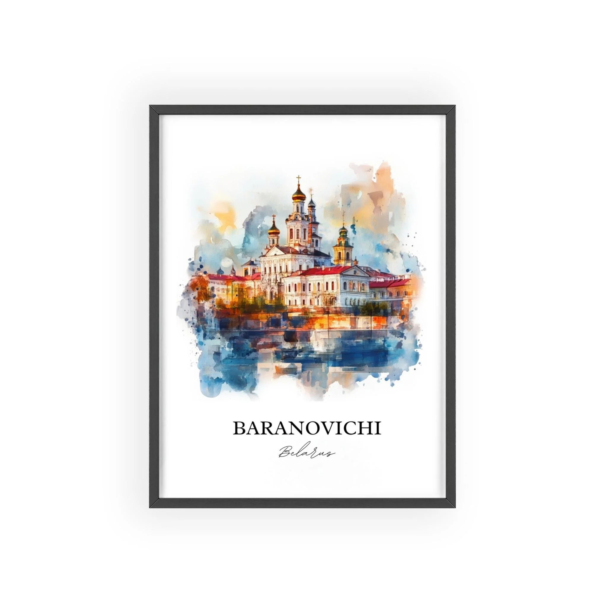 Baranovichi, Belarus – Watercolor Art Print - Image 7