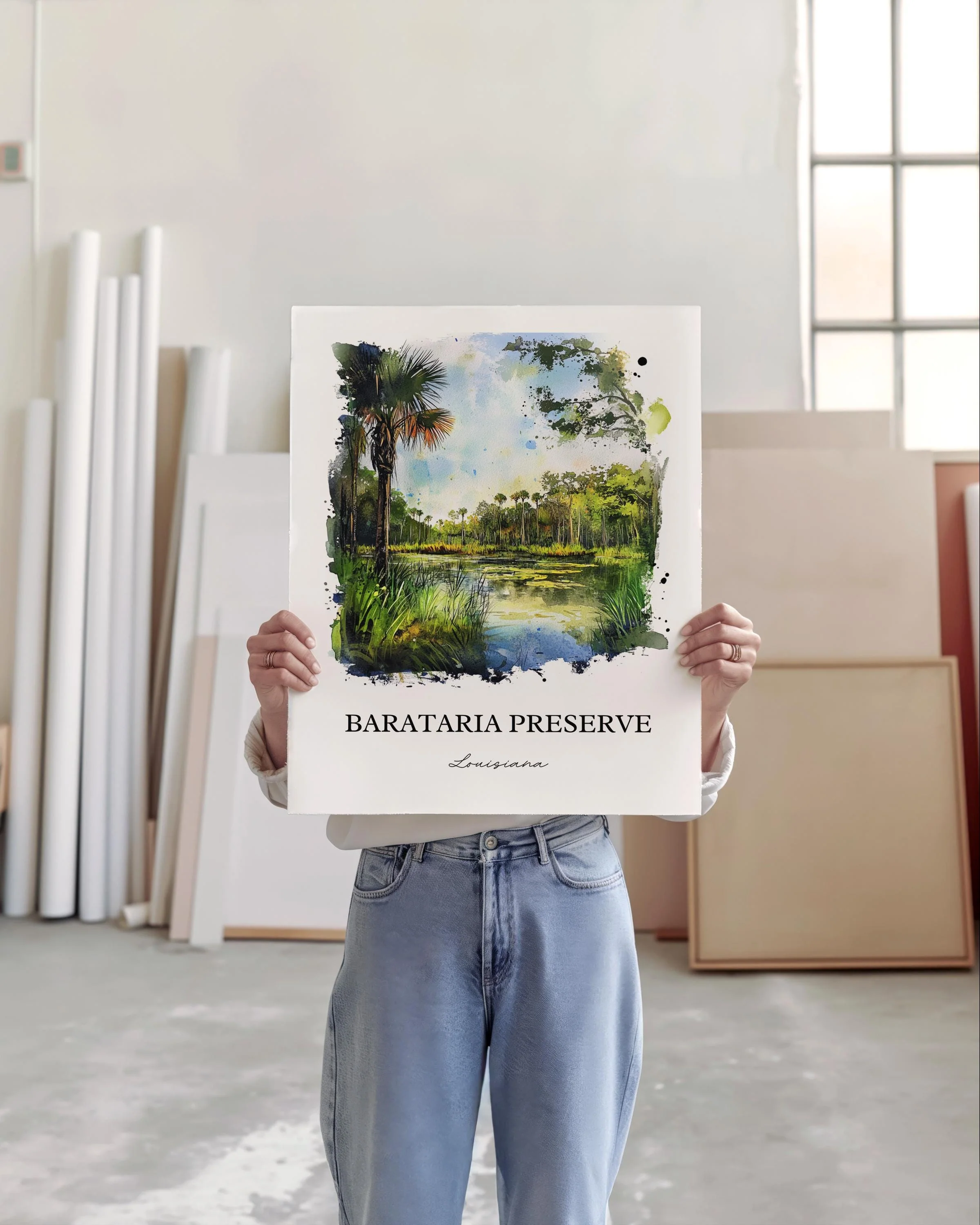 Barataria Preserve, Louisiana – Watercolor Art Print - Image 3