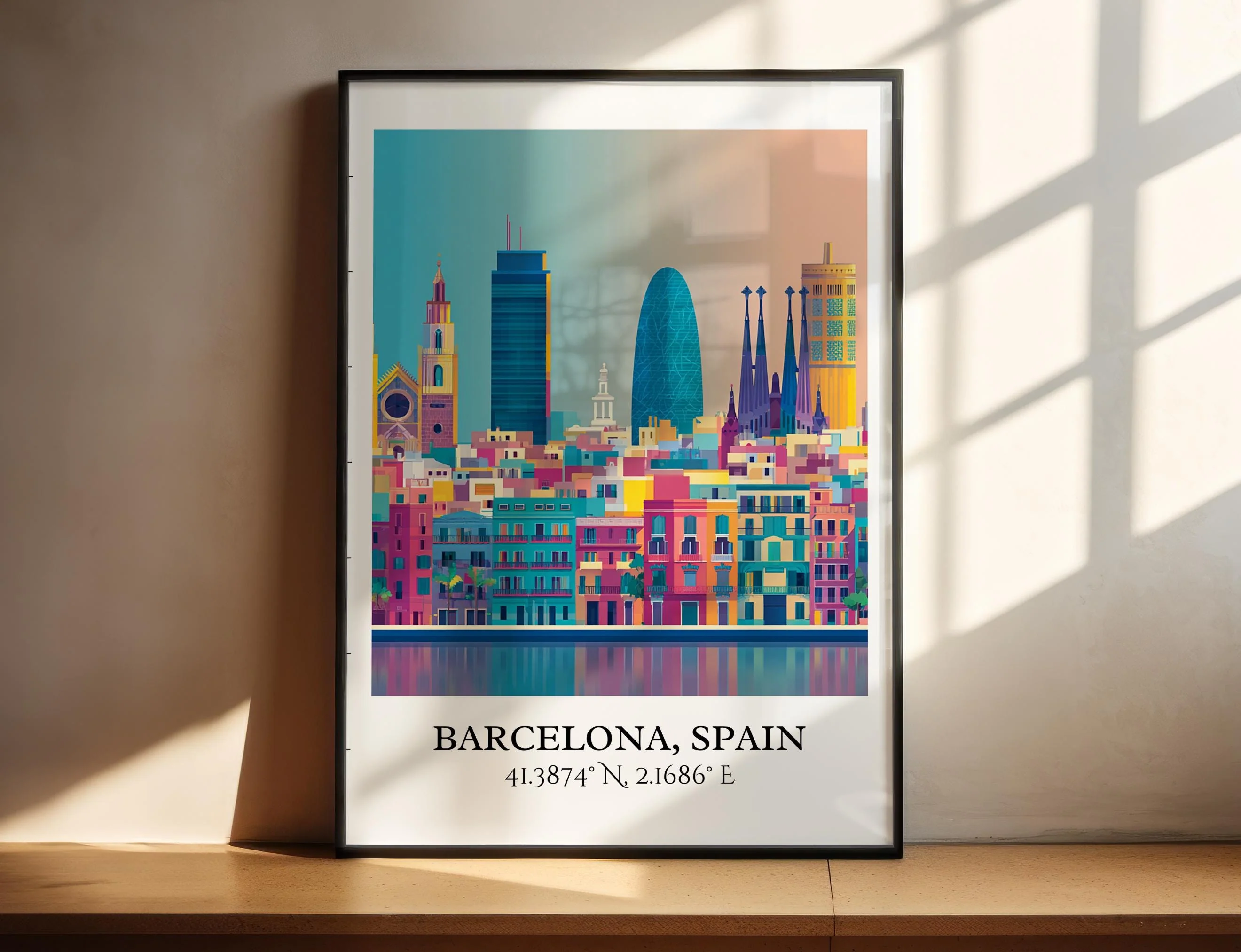 Barcelona, Spain – Watercolor Art Print