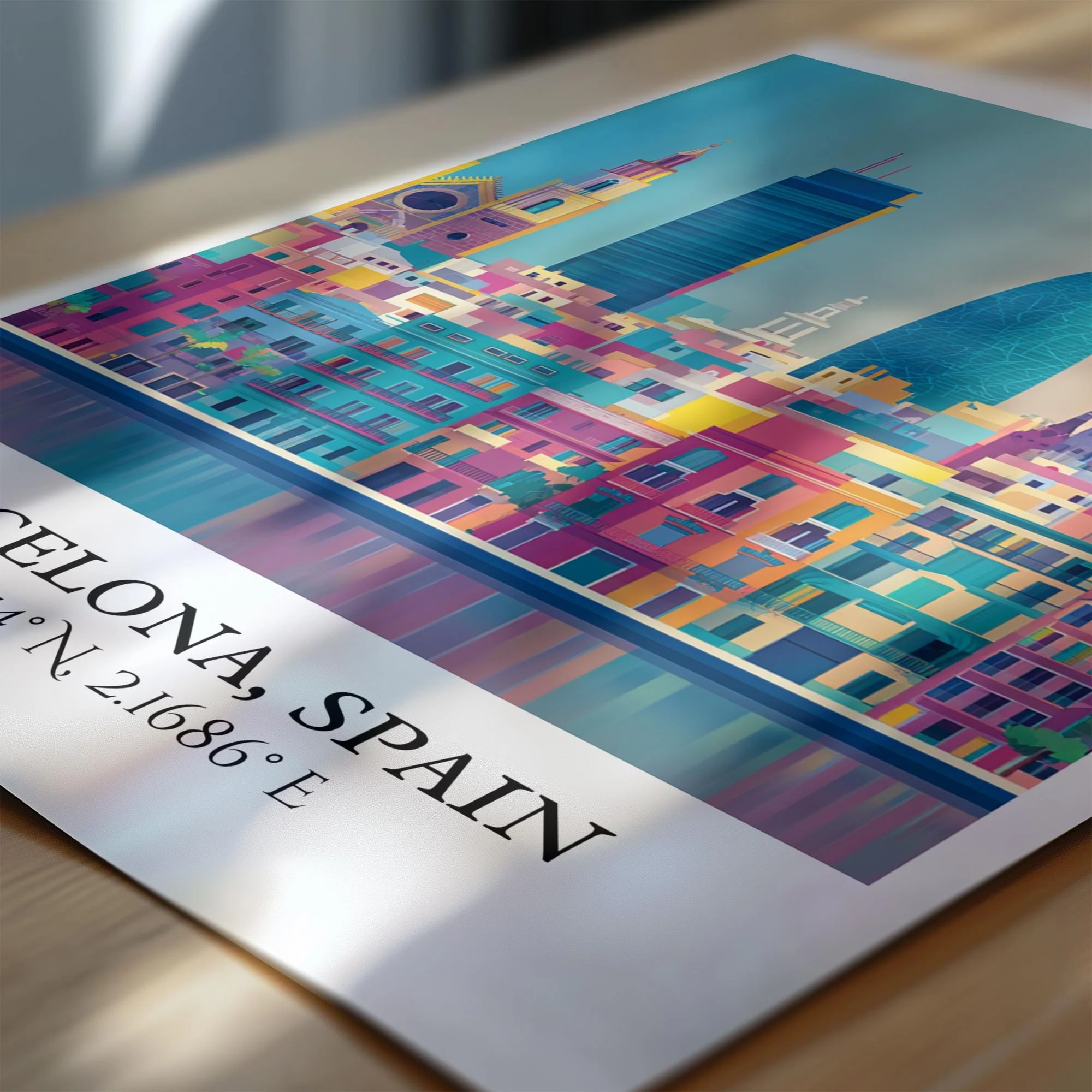 Barcelona, Spain – Watercolor Art Print - Image 2